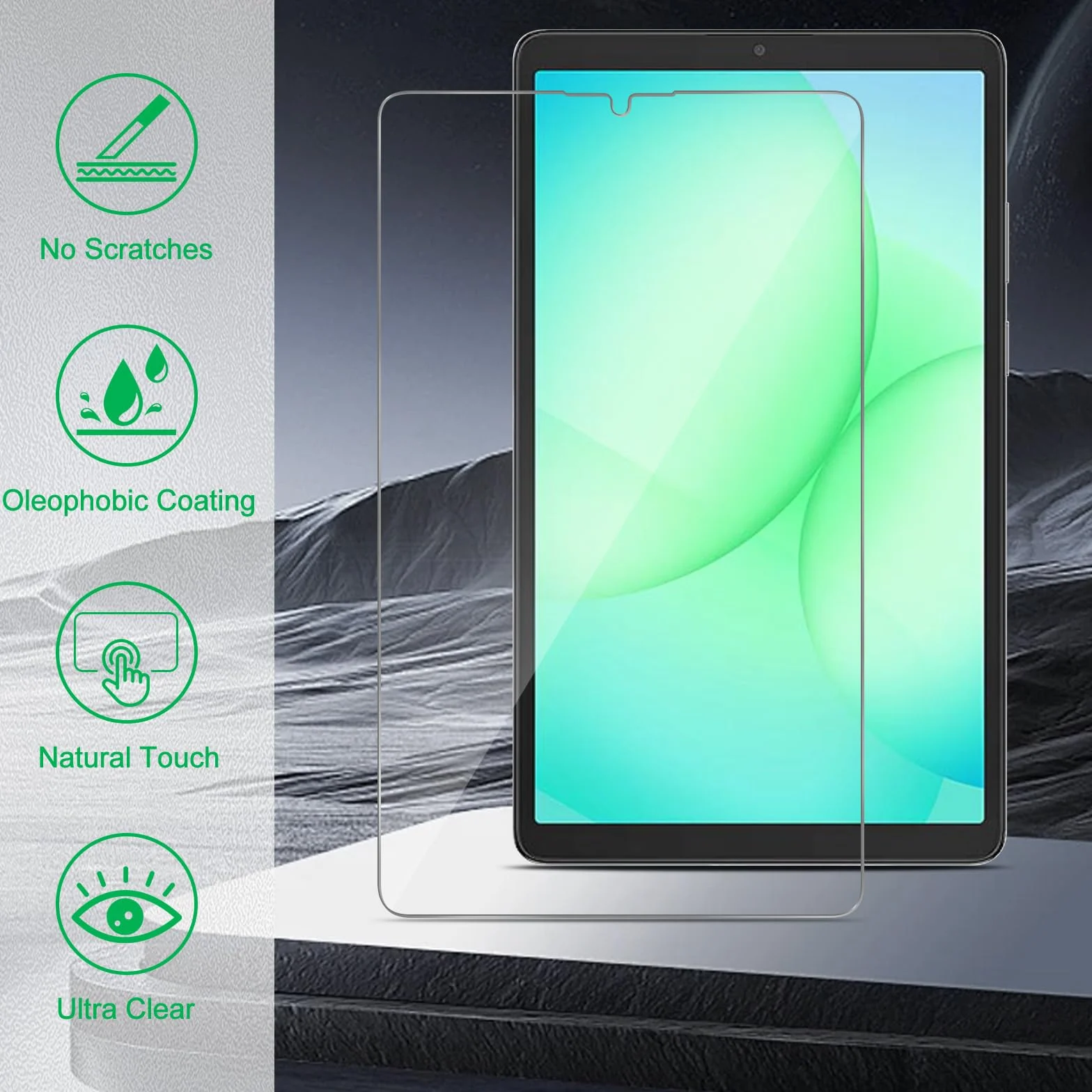 Xunylyeee 2-Pak Ochraniacz Ekranu dla Samsung Galaxy Tab A9 A11 8.7 Cali SM-X110 SM-X115 SM-X133 SM-X135 Szkło Hartowanego