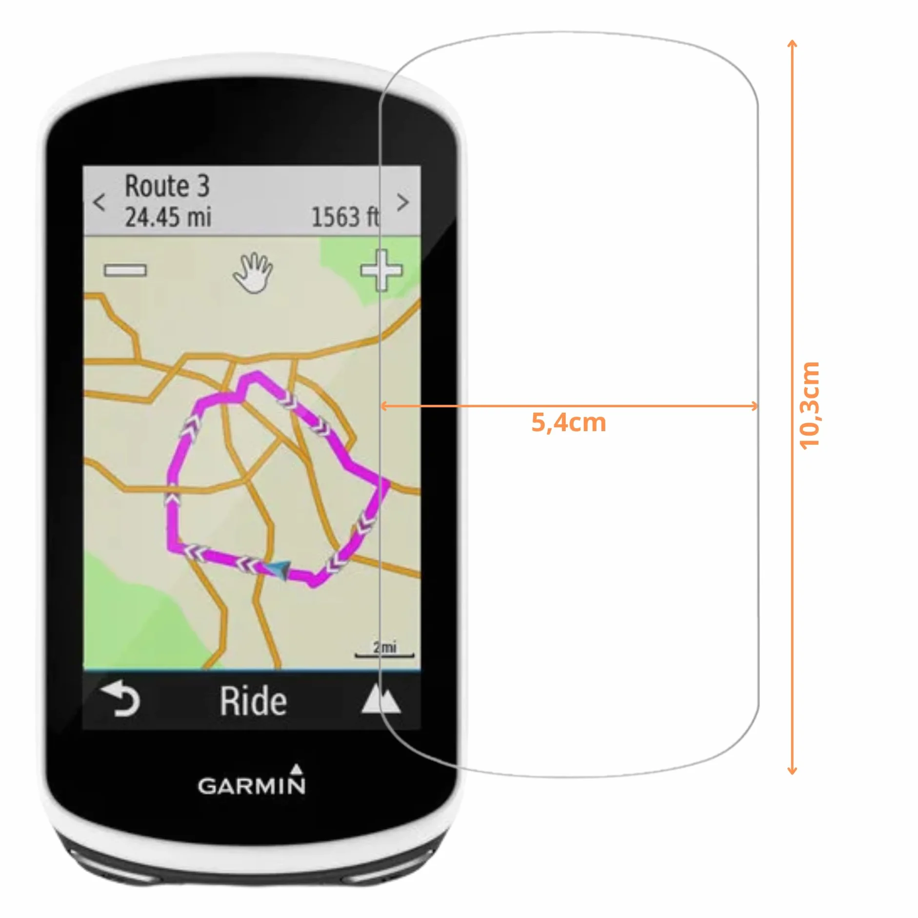 PHONILLICO Szkło hartowane do Garmin Edge 1030 / Edge 1030 Plus Pakiet 2