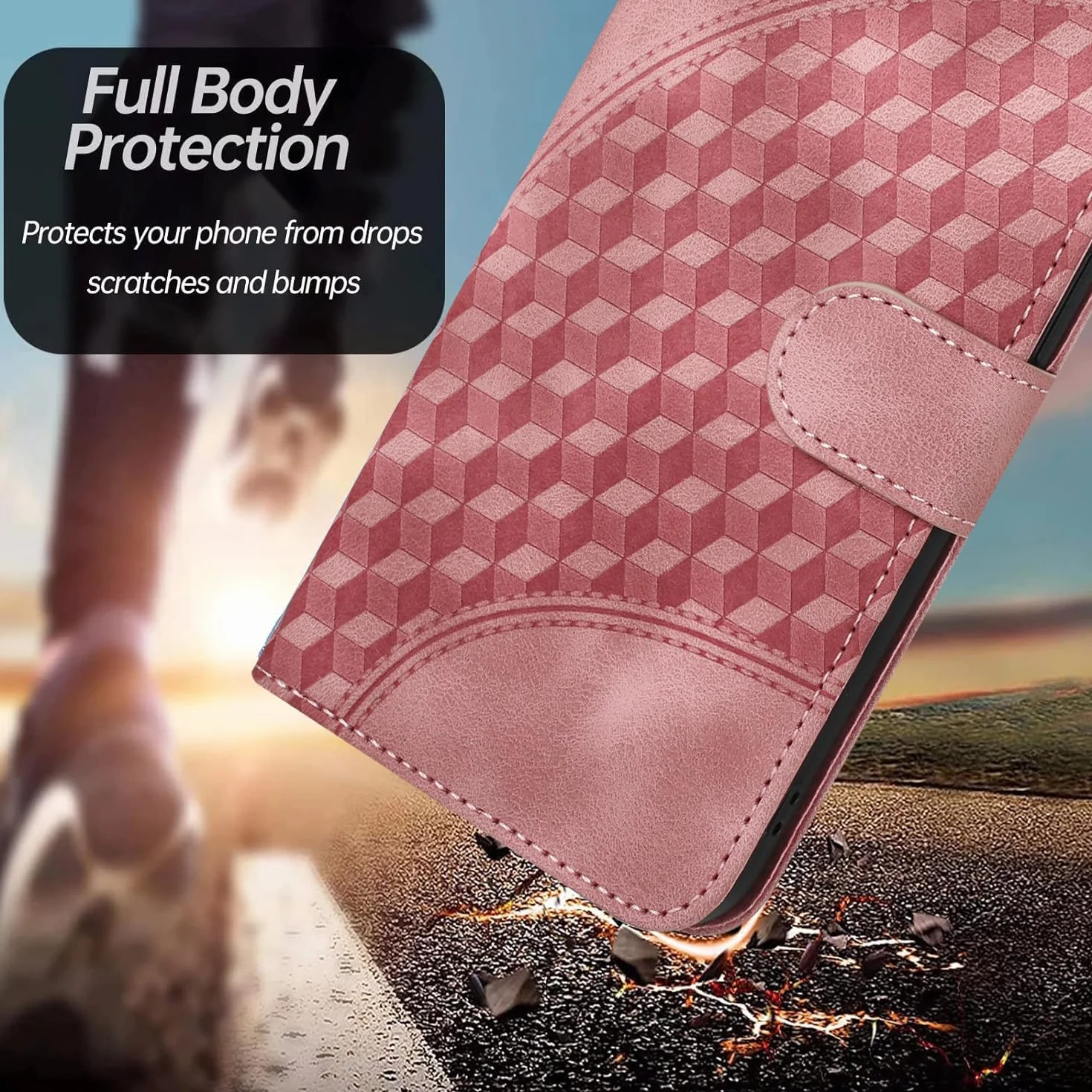 Etui na telefon komórkowy do Xiaomi Redmi 9A / Redmi 9AT, z przegródką na karty, funkcja stojaka, magnetyczne, etui ze skóry poliuretanowej (PU), etui z klapką, kompatybilne z Redmi 9A