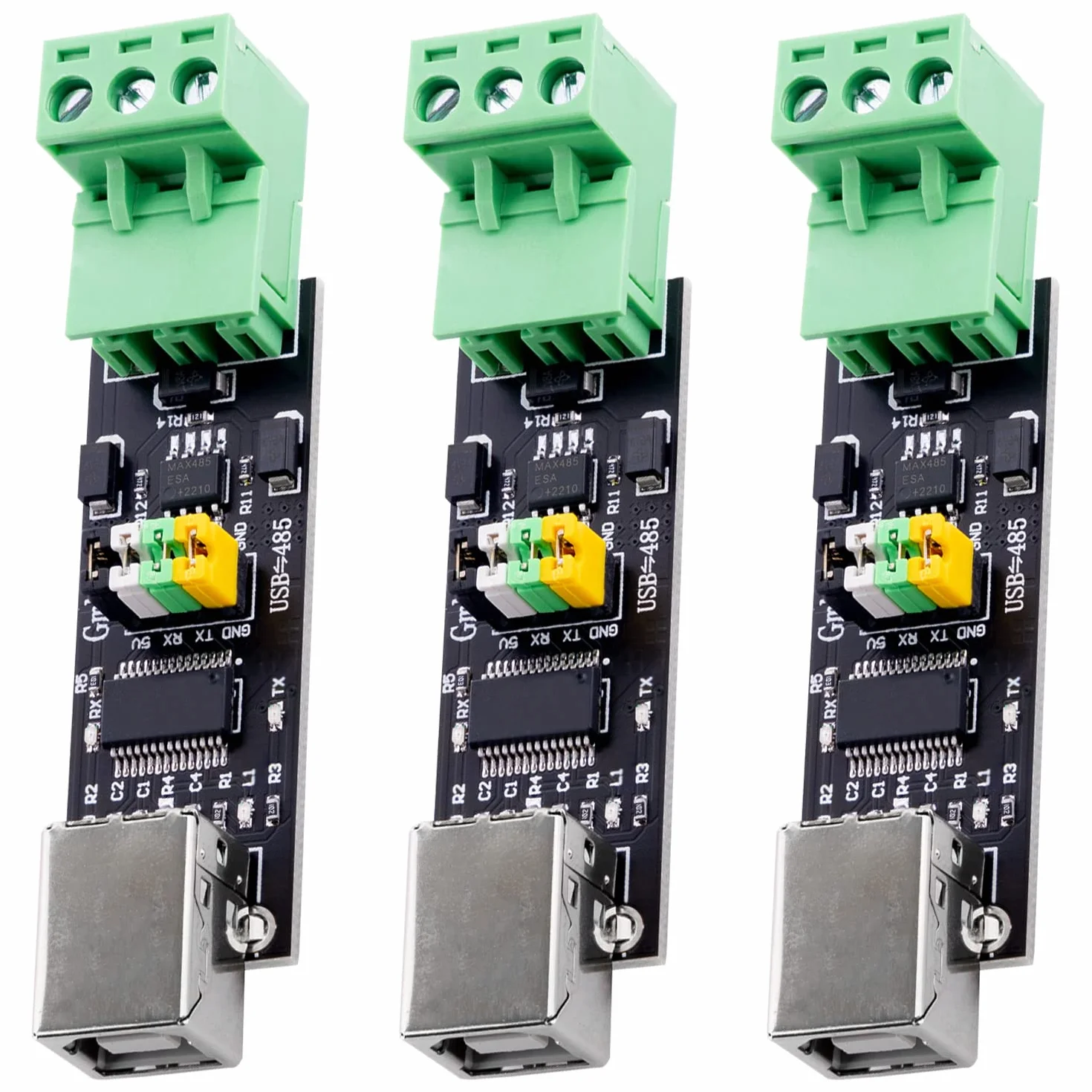 AZDelivery 3 x FT232 USB 2.0 do TTL RS485 adapter szeregowy na USB | konwerter szeregowy moduł FTDI Interface Board