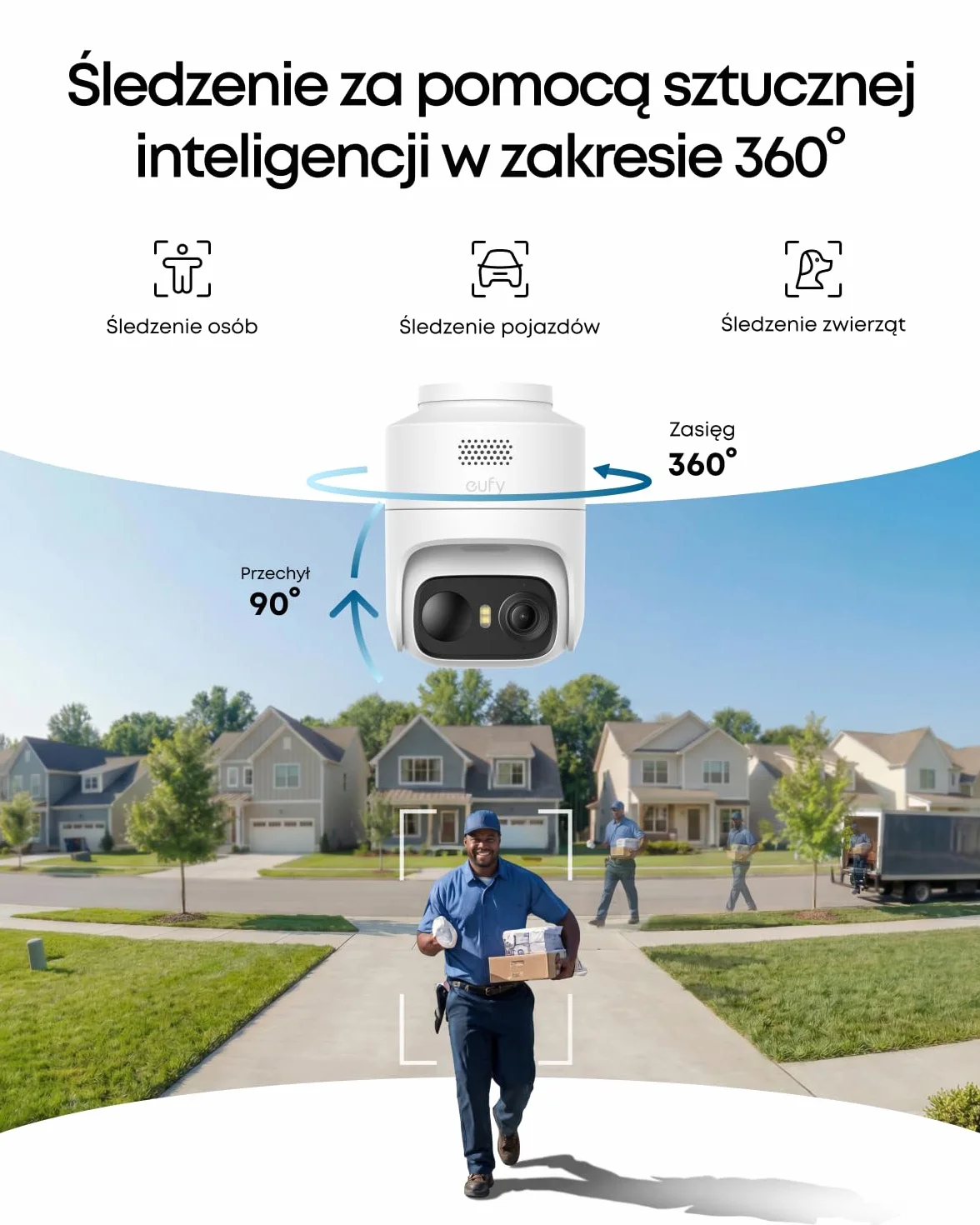eufy Security eufyCam C37 4-Camera Set, Wireless 2K Outdoor Security Cameras with 360° AI Tracking (Pan & Tilt), Solar Powered, HomeBase Mini, Face Recognition, Color Night Vision, No Subscription Fee