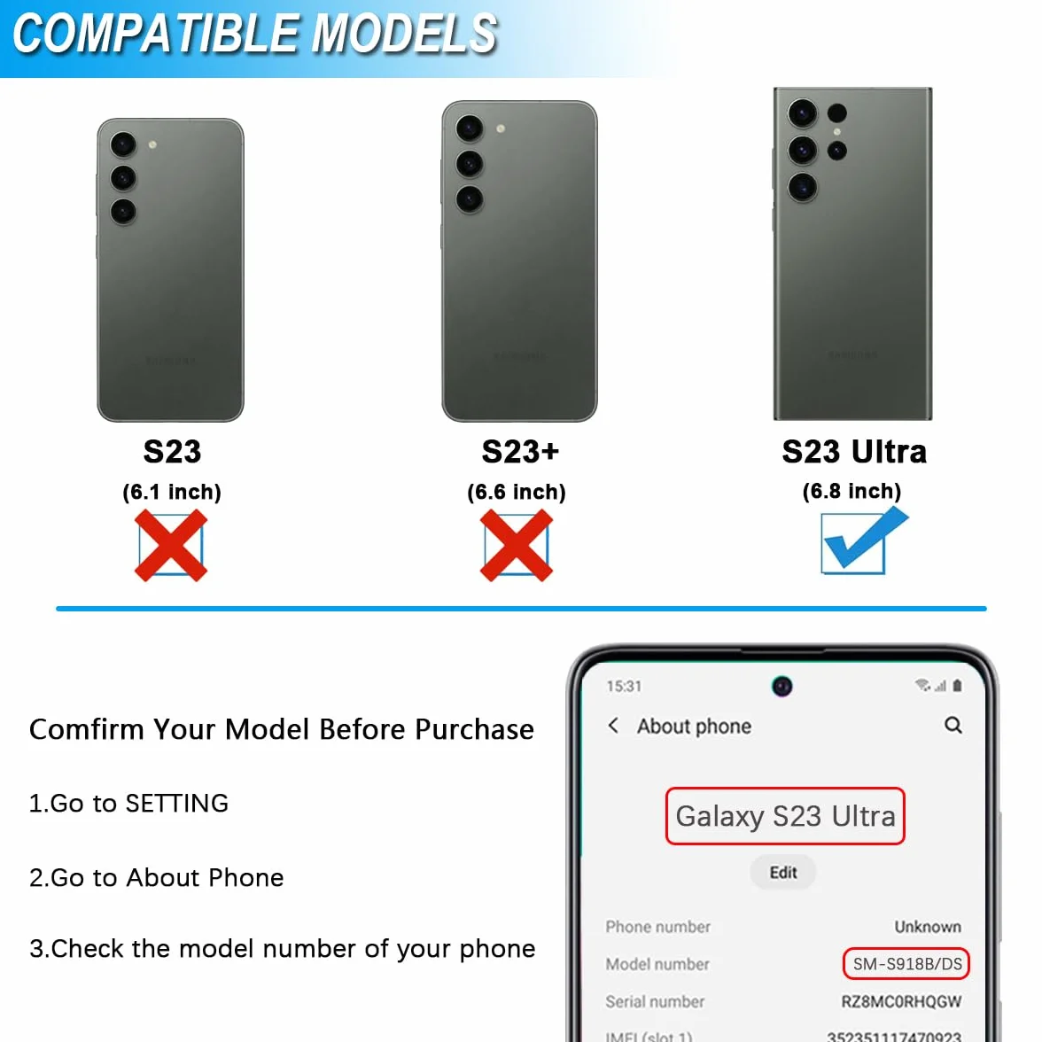 do Galaxy S23 Ultra Dual SIM uchwyt gniazda na kartę SIM zamiennik do Samsung Galaxy S23 Ultra 5G 2023 6,8 cala SM-S918B/DS, gumowa uszczelka gniazdo na kartę Dual-SIM z narzędziami