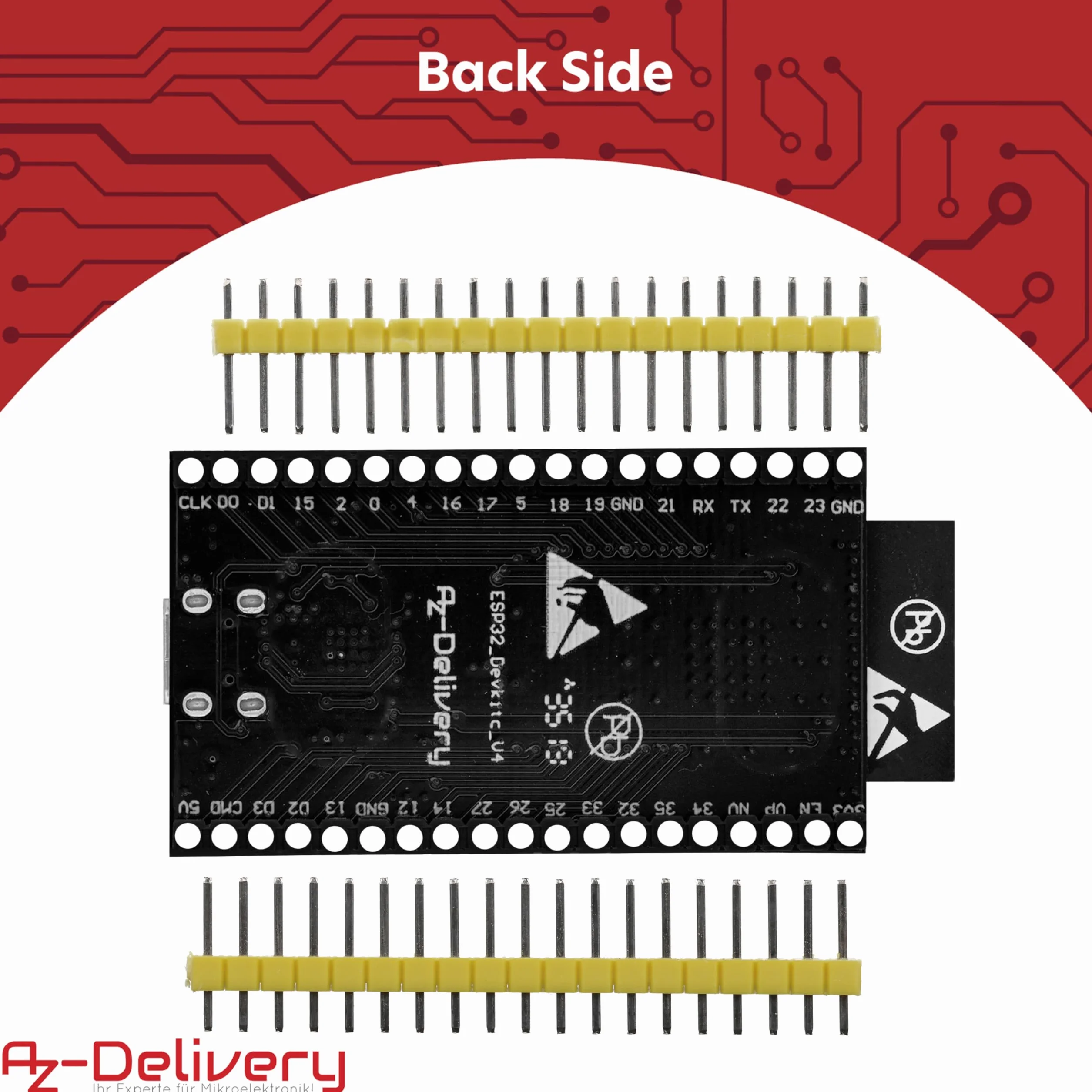 AZDelivery ESP-32 Dev Kit C NodeMCU moduł WLAN WiFi Development Board USB-C CP2102 Arduino