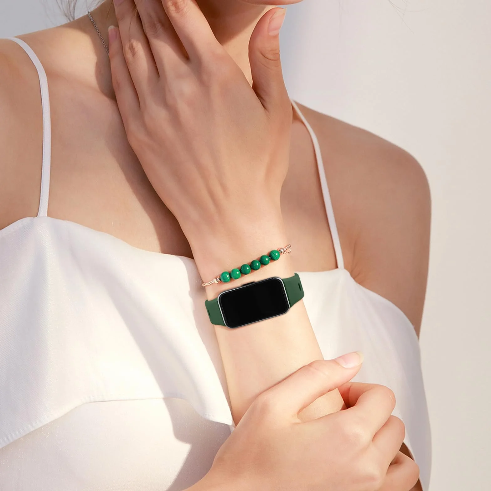 Amzpas 3 sztuki bransoletek do Huawei Band 9 / Huawei Band 8, dla kobiet i mężczyzn, silikonowe, sportowe paski zastępcze, do Huawei Band 9/8, 3 sztuki
