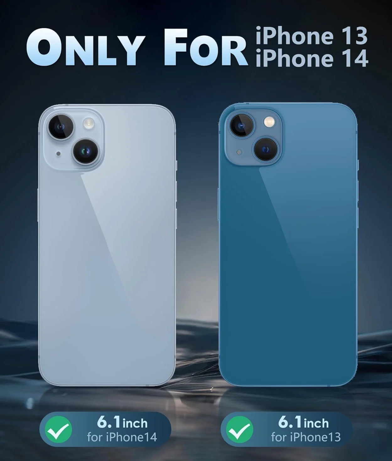 FNTCASE Przezroczyste etui do iPhone'a 14/13, magnetyczne, ochrona przed upadkiem klasy wojskowej, nieżółknące etui na telefon komórkowy, wytrzymałe, trwałe, odporne na wstrząsy, 6,1” (przezroczyste)