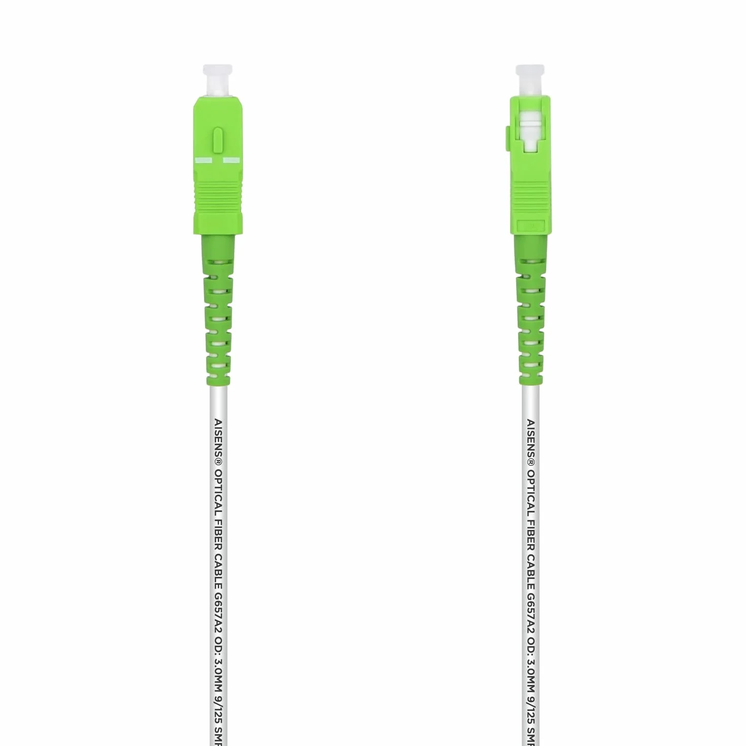 AISENS A152-0496 Kabel światłowodowy G657A2 9/125 SMF simplex SC/APC-SC/APC 5.0m Biały