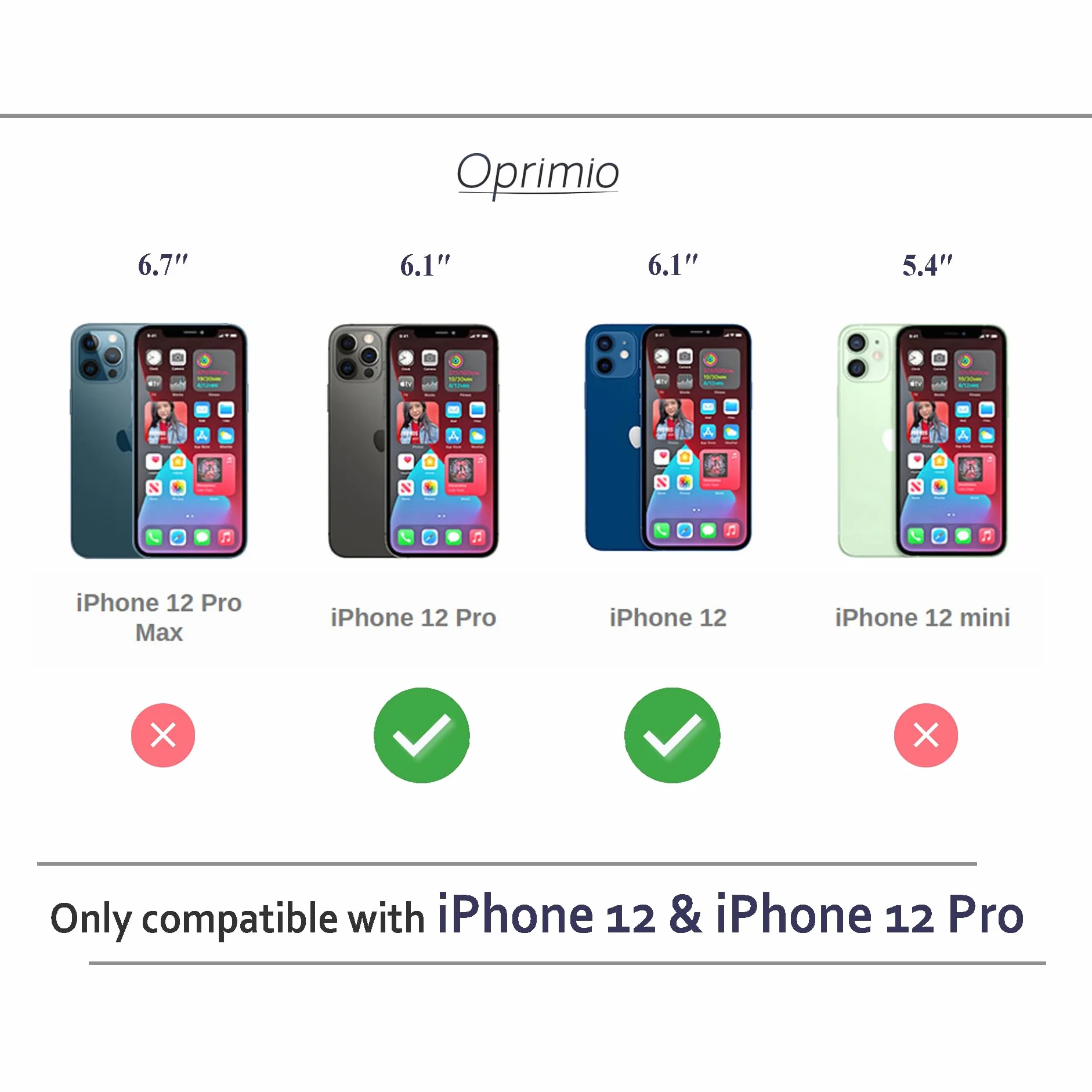 Oprimio Magnetyczne etui do iPhone 12 / iPhone 12 Pro przezroczyste mocny magnes odporne na zarysowania poliwęglan MagSafe