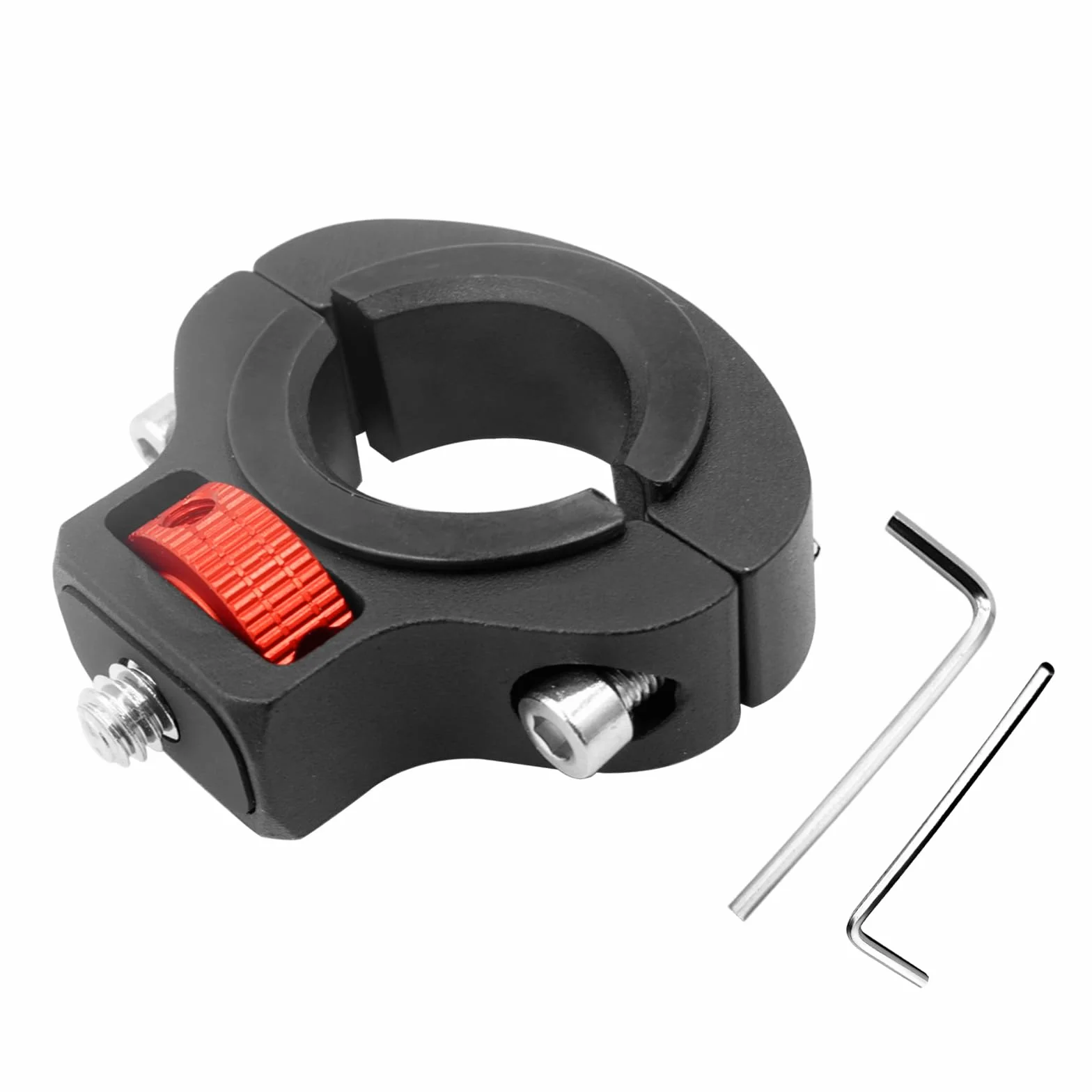 Obrotowy o 360° uchwyt na kierownicę rowerową do Gopro, klips do kamery rowerowej ze śrubą 1/4 cala, kompatybilny z DJI OSMO i kamerami akcji