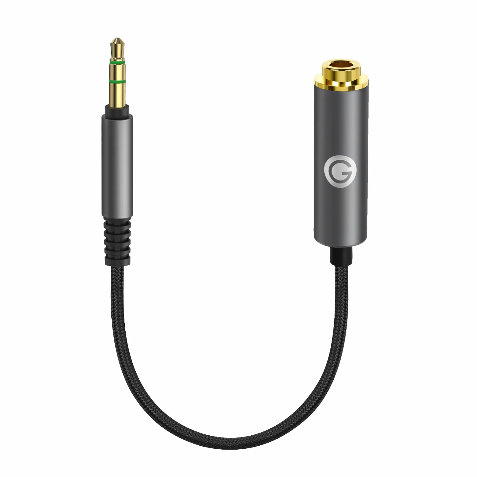 Geekria Kabel przejściowy 3,5 mm stereo męski na 4,4 mm symetryczny żeński, konwerter Hi-Fi do wzmacniaczy słuchawkowych, złącze ze stopu aluminium (0,5 stopy)