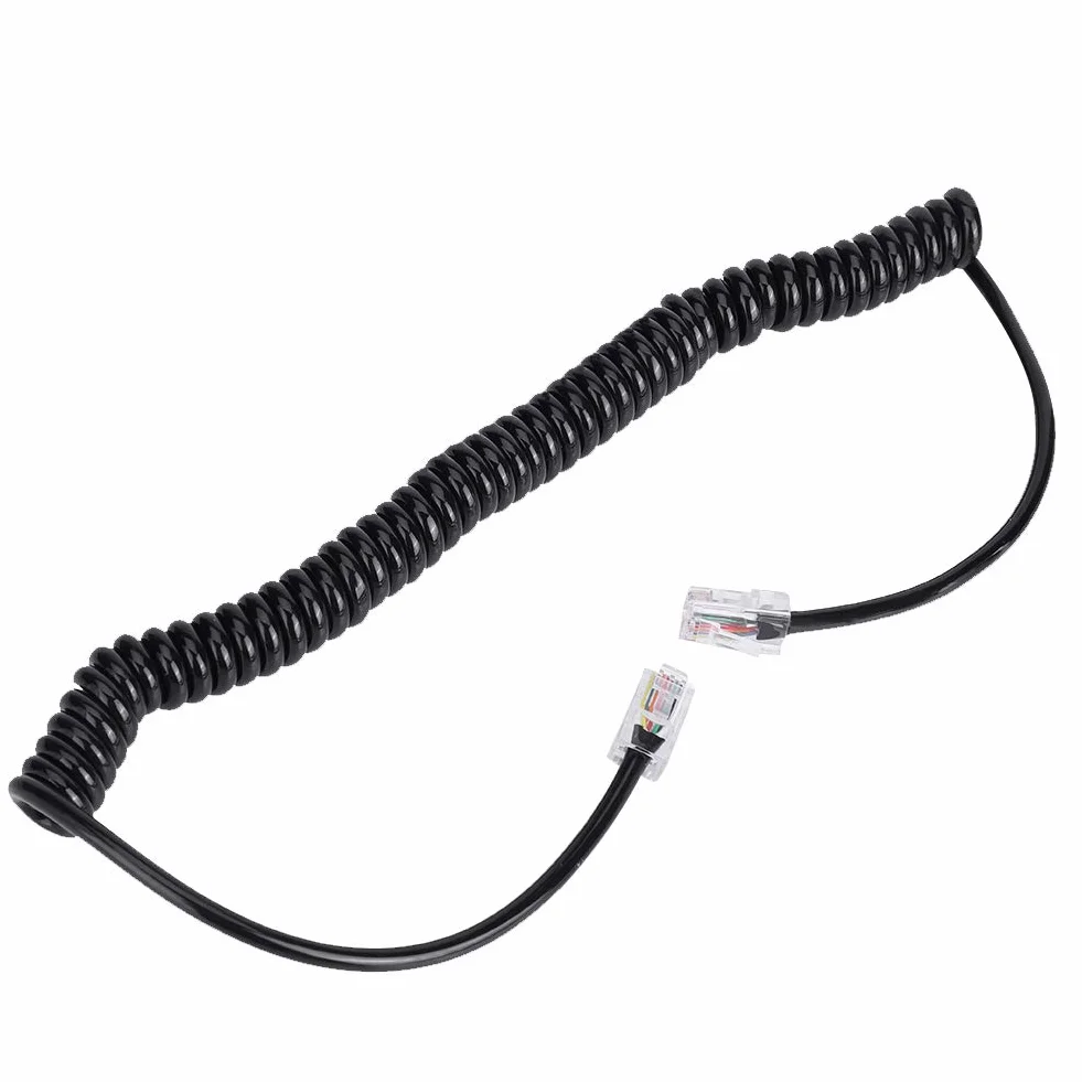 RJ45 8 Pin, rdzeń Kabla Mikrofonowego do Radia Samochodowego Mikrofon z Głośnikiem Cewka Sprężynowa do HM-98 HM-133