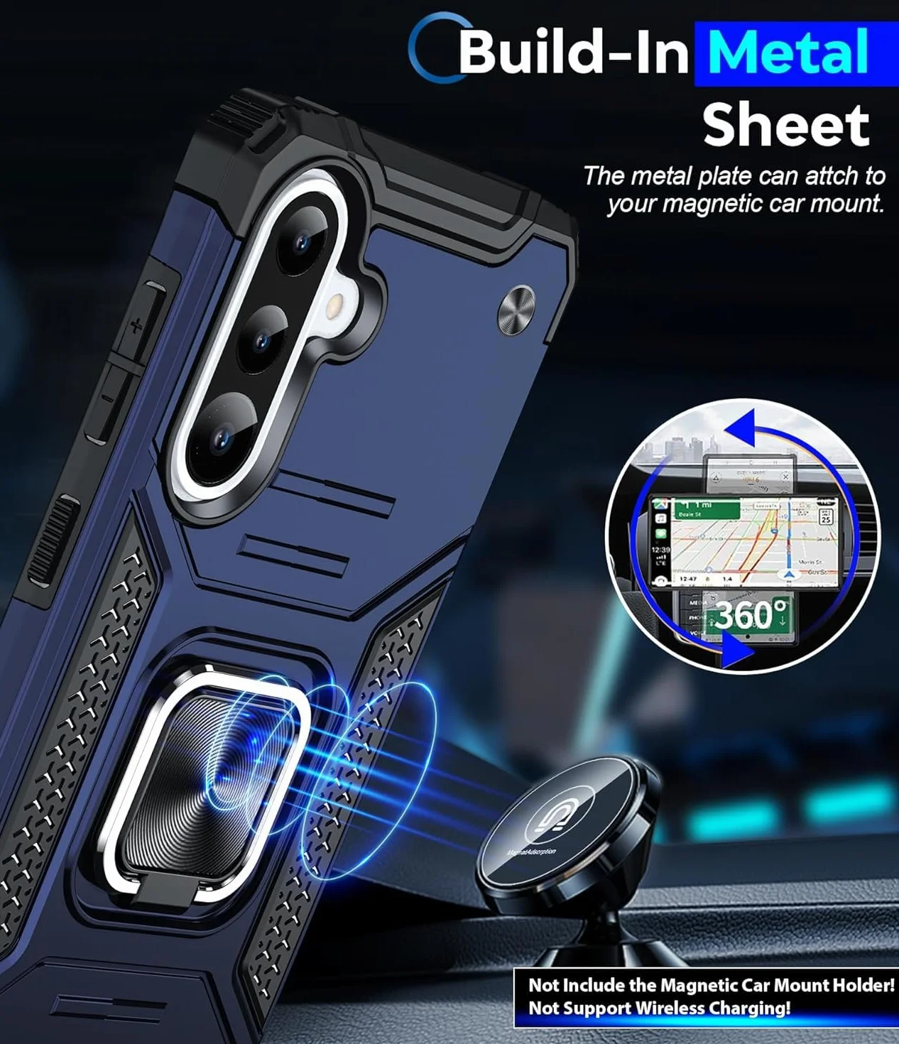 LeYi Etui Samsung Galaxy A36 5G szkło hartowane folia na aparat metalowy pokrowiec ochronny silikonowy TPU odporny na wstrząsy