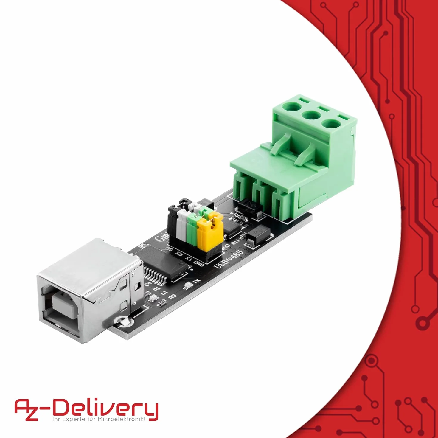 AZDelivery 3 x FT232 USB 2.0 do TTL RS485 adapter szeregowy na USB | konwerter szeregowy moduł FTDI Interface Board