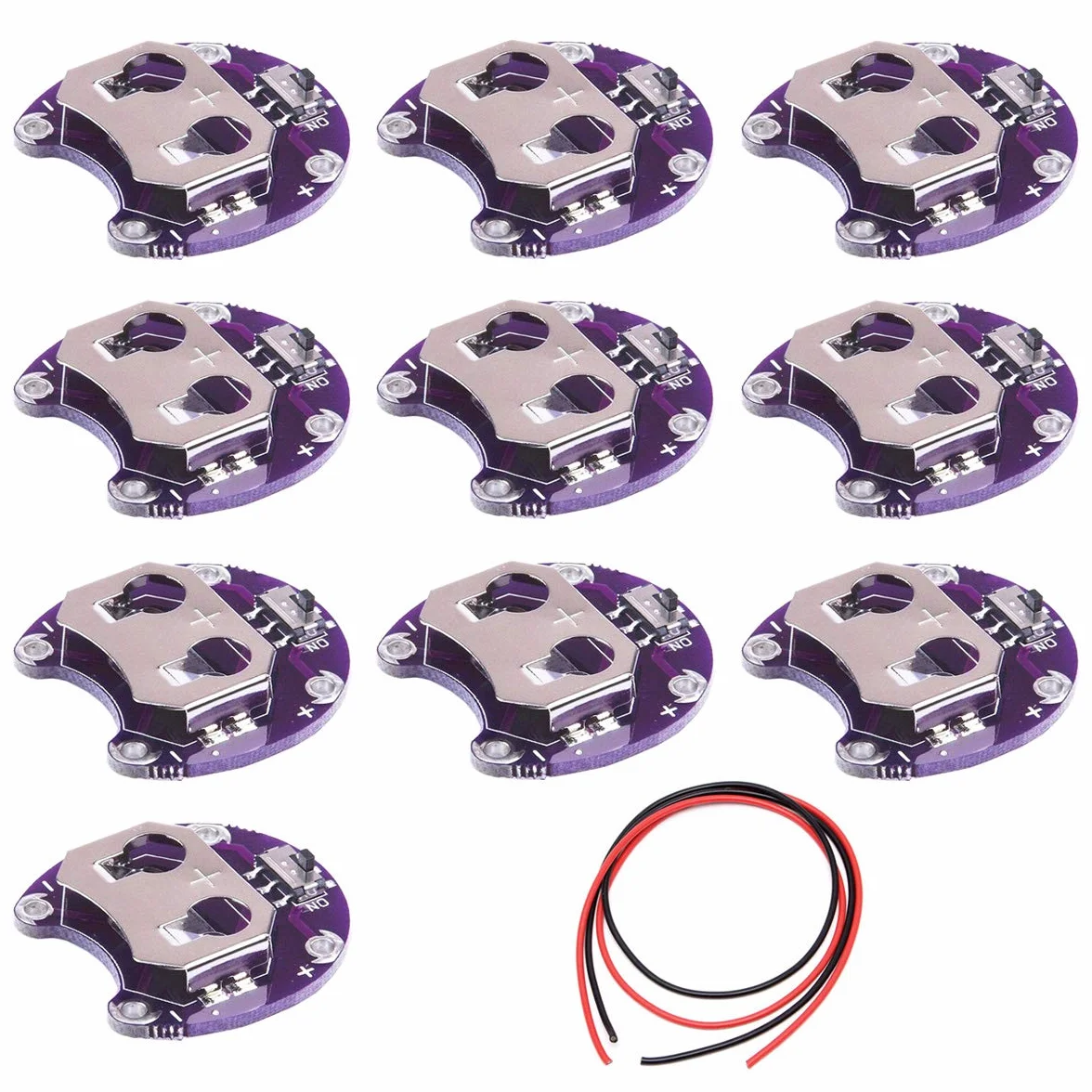 Lilypad CR2032 uchwyt na baterie guzikowe, 10 sztuk, moduł montażowy do Arduino Small Slide Switch Board DIY Kit