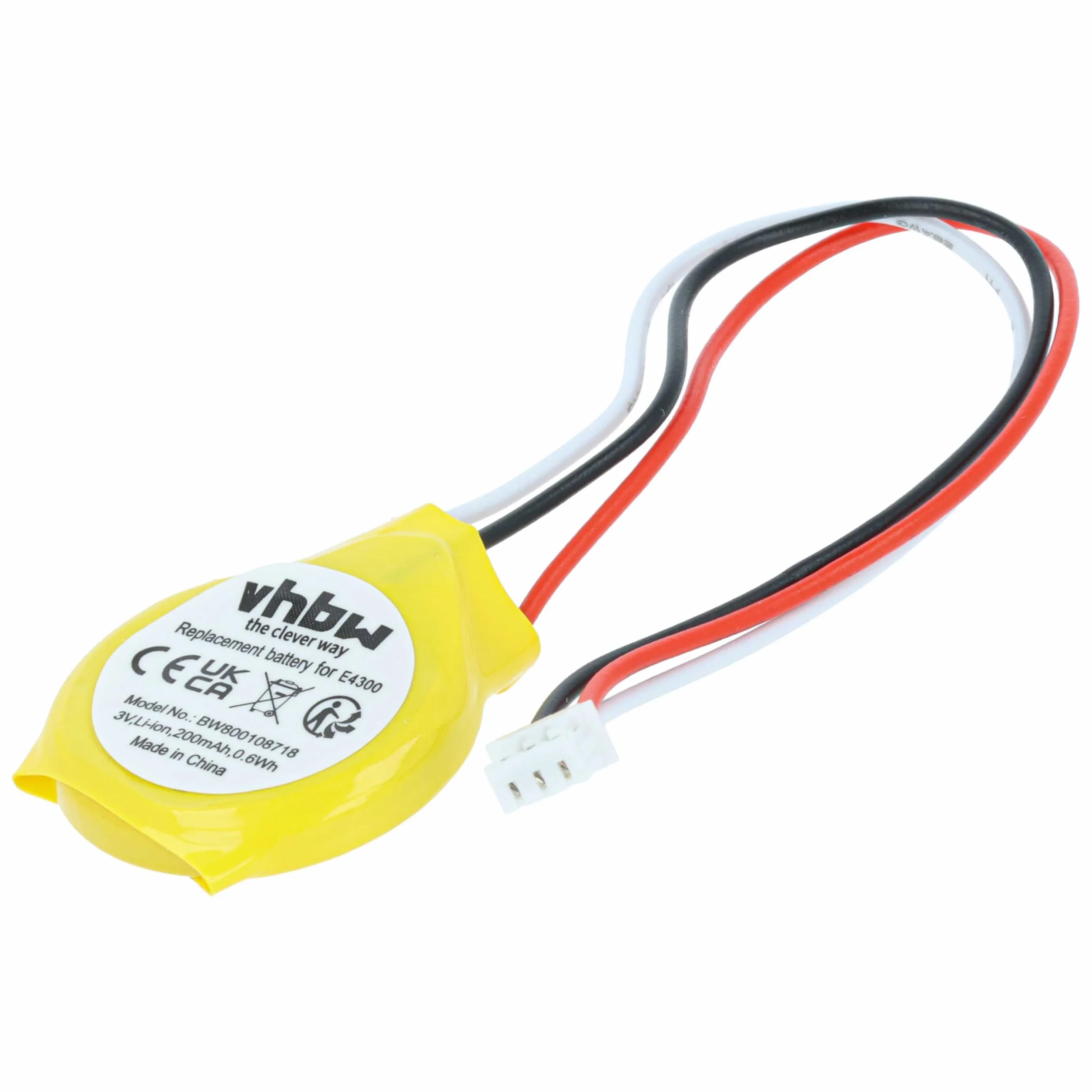 vhbw Bateria BIOS kompatybilna z notebookiem komputerowym Dell Latitude E6400, E6410, E6500, E6510, E5400, E4300 (200 mAh, 3 V, litowo-jonowa)