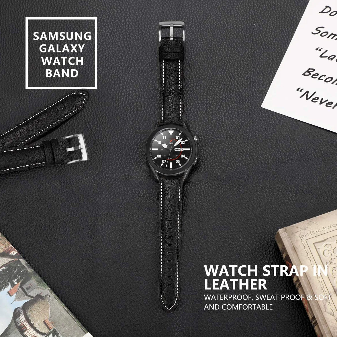 INF Pasek do zegarka kompatybilny z Samsung Galaxy Watch 3 45mm, regulowany pasek na nadgarstek dla mężczyzn i kobiet, kolor czarny