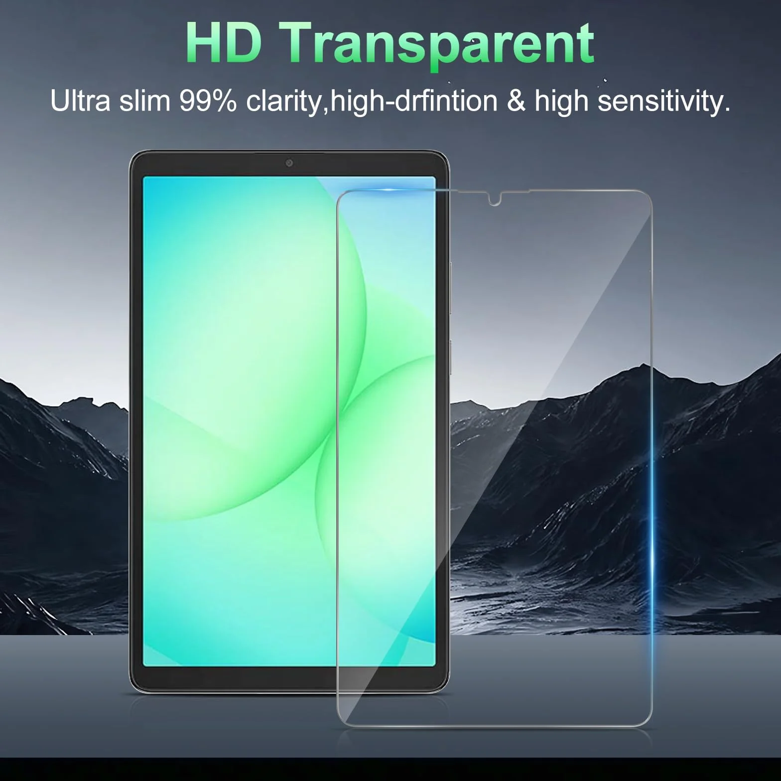 Xunylyeee 2-Pak Ochraniacz Ekranu dla Samsung Galaxy Tab A9 A11 8.7 Cali SM-X110 SM-X115 SM-X133 SM-X135 Szkło Hartowanego