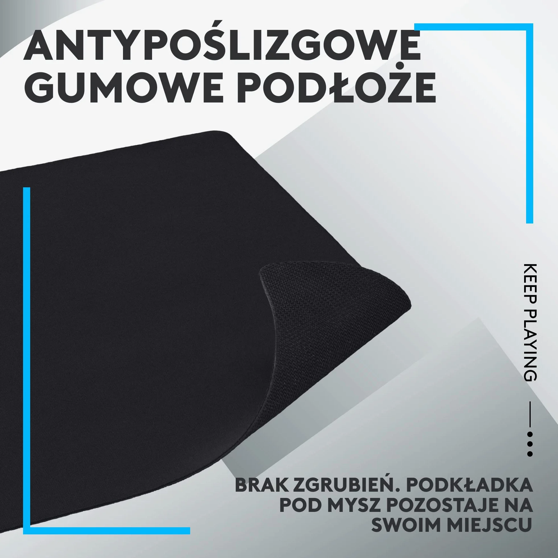 Logitech G G240 Materiałowa Podkładka pod Mysz dla Graczy, Stworzona pod Czujniki, Umiarkowane Tarcie, Antypoślizgowa Podkładka, akcesoria do PC i do Mac, 340 x 280 x 1 mm