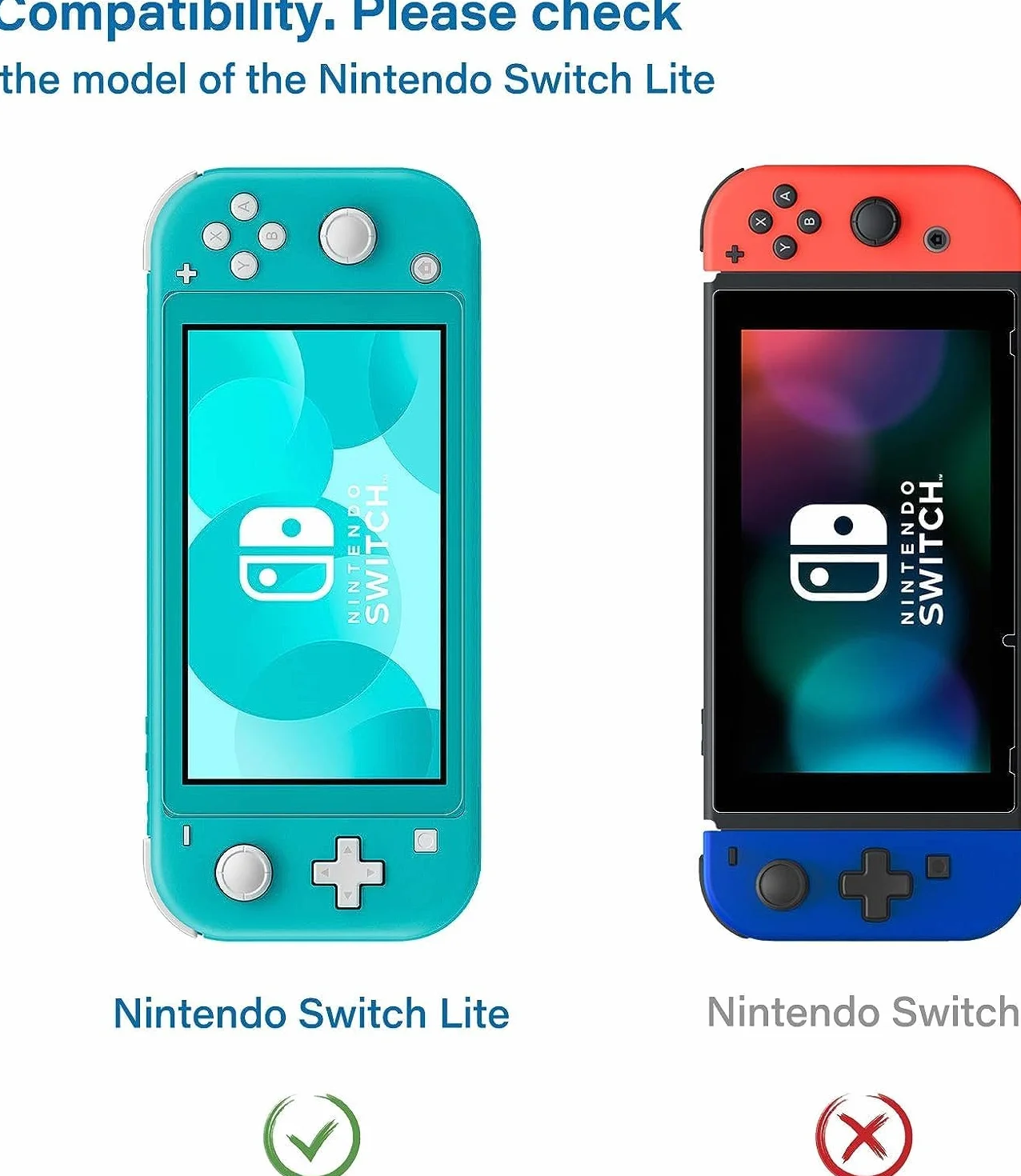 NEW'C Zestaw 3 sztuk szkła hartowanego do Nintendo Switch Lite, folia ochronna ekranu, odporna na zarysowania, bez pęcherzyków powietrza, bardzo wytrzymała (0,33 mm HD Ultra przezroczysta), twardość