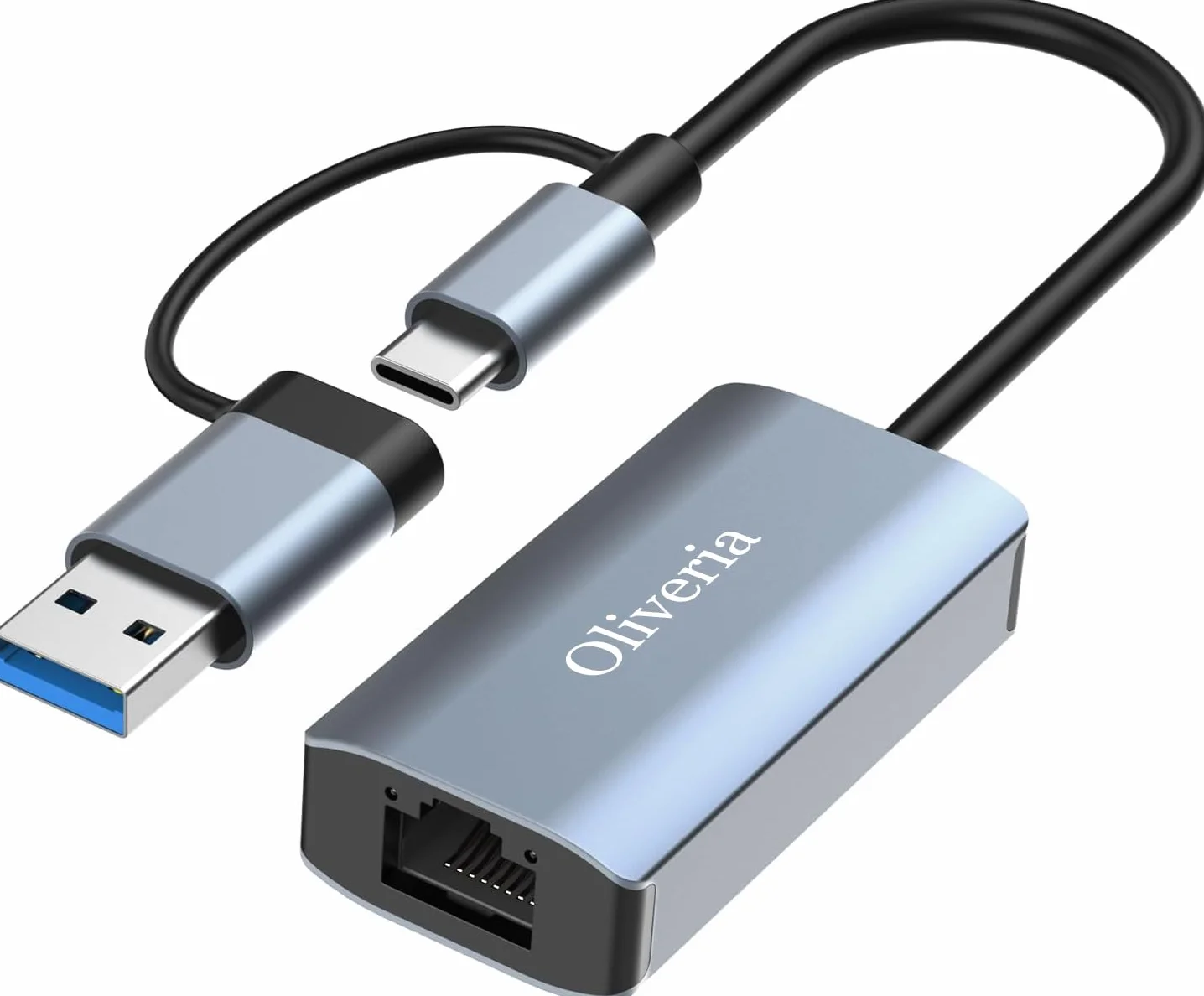 Adapter USB-C na Ethernet - USB 3.0 na RJ45 Gigabit Ethernet LAN 1000 Mbps adapter sieciowy do Windows/Mac/Linux