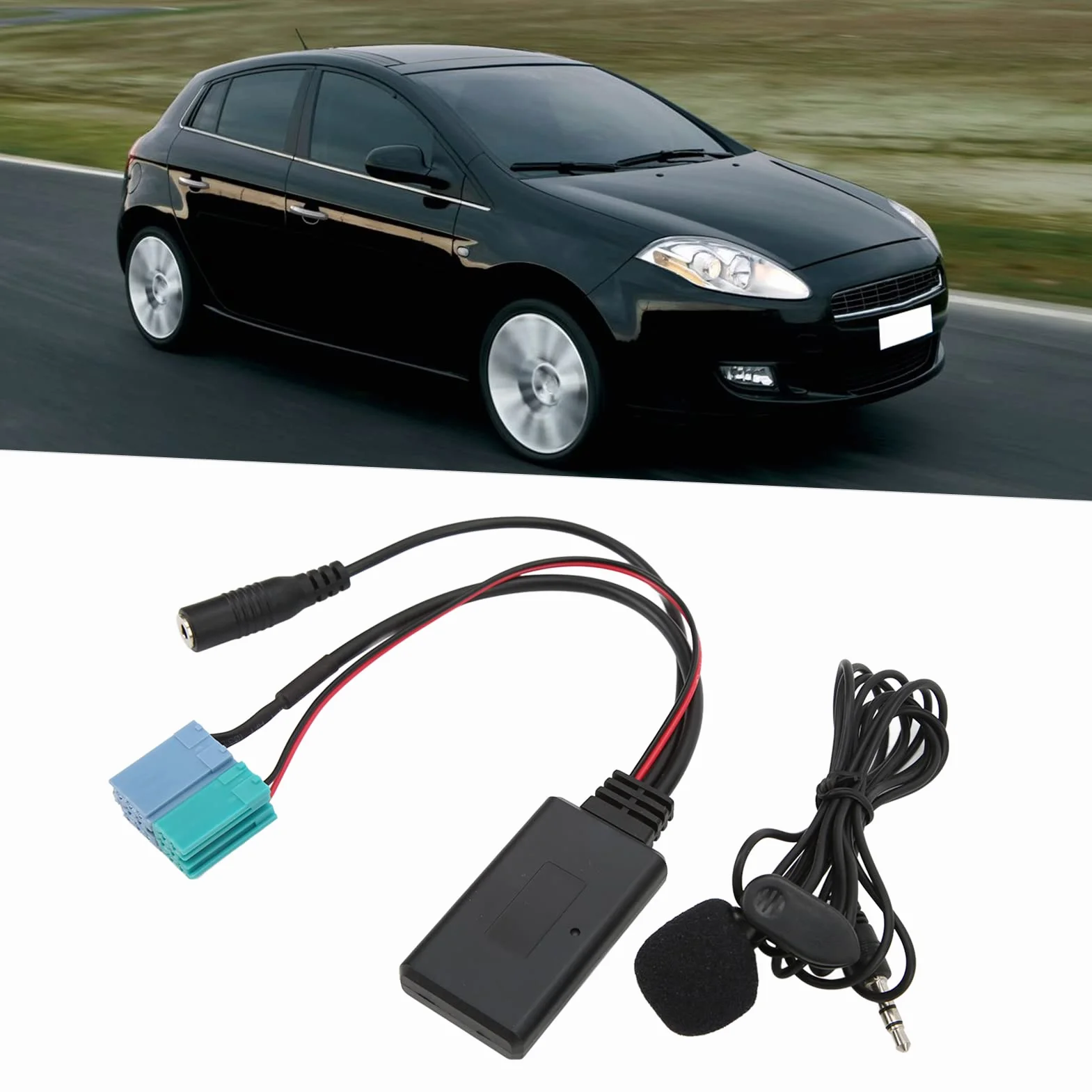 Fiat Bravo radio, Fiat Grundig Bluetooth, adapter Aux-Bluetooth, Bravo Bluetooth, inne części samochodowe i motocyklowe, 6 + 8-biegunowy adapter Aux-In, zestaw głośnomówiący zamiennik mikrofonu Bravo