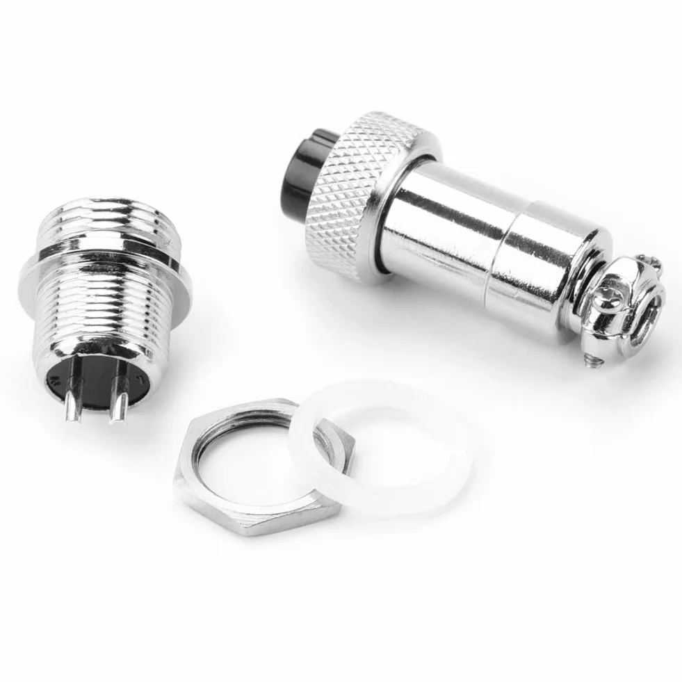 GX12 Gniazdo Wtykowe Lotnictwa 2pin Gx16 2pin Męskie Żeńskie Panel Metalowy Złącze