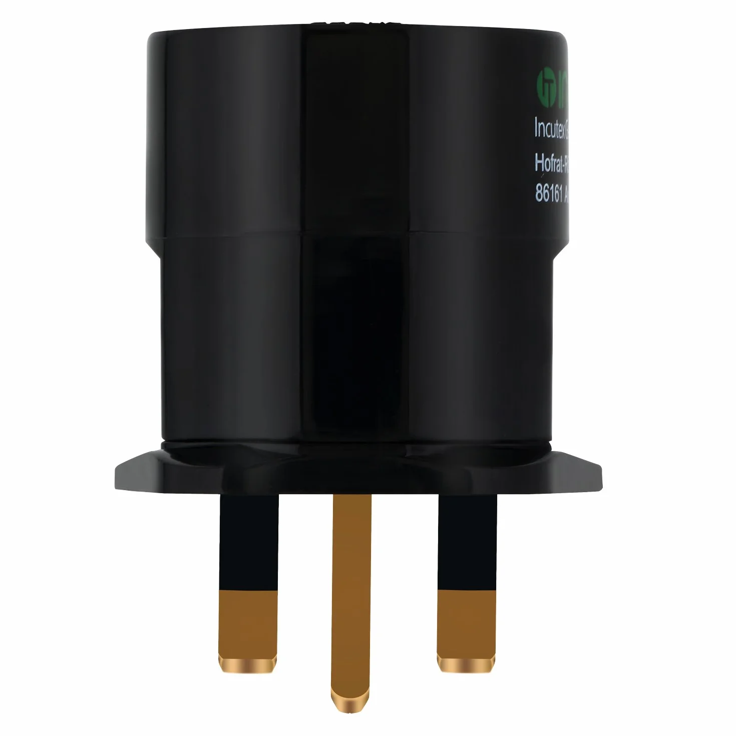 Incutex 6x Adapter Podróżny EU do UK – Schuko 2-Pin na 3-Pin UK – Kompaktowa Przejściówka do Wielkiej Brytanii, Irlandii, Dubaju, Singapuru, Hongkongu – Czarny