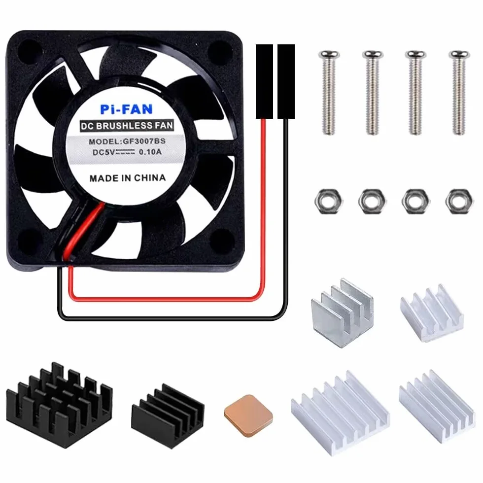 GeeekPi Raspberry Pi Wentylator Bezszczotkowy DC 5V 30x30x7mm Radiator Model B 4 3B+ NESPI CASE Plus 1 sztuka