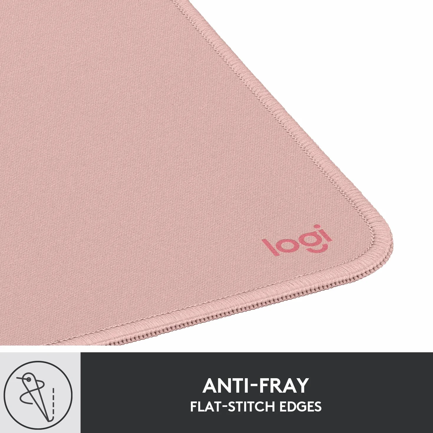 Logitech Mouse Pad - Studio Series, Podkładka pod myszkę komputerową z antypoślizgowym, gumowym spodem, odporną na zalanie powierzchnią, trwała, przenośna, nowoczesny design - Różowy