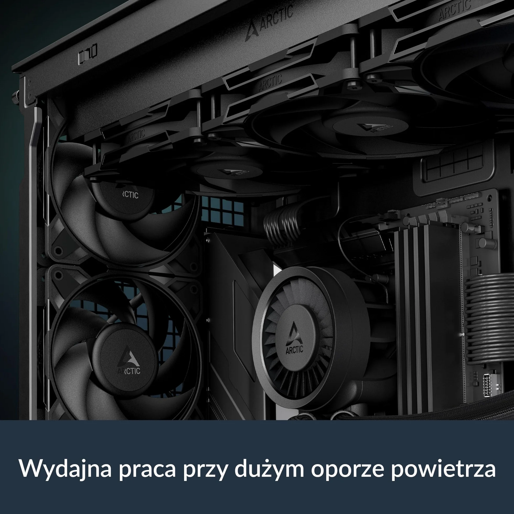 ARCTIC P12 Pro PST LN - Cichy wentylator klasy premium, wentylator PWM 120 mm z rozdzielaczem Y, 450-2000 rpm, 0 rpm <5% PWM, łożysko dynamiczne płynowe, 4-pinowy - czarny