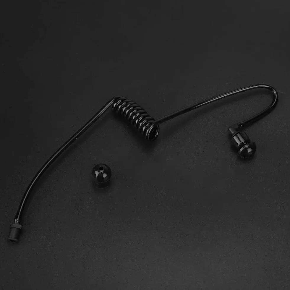 Zapasowa Cewka Akustyczna, Zestaw Słuchawkowy Z Bezpieczeństwem Słuchawka Rekwizyt Kostiumowy Do Dwukierunkowej Słuchawki Walkie-talkie(CZARNY)