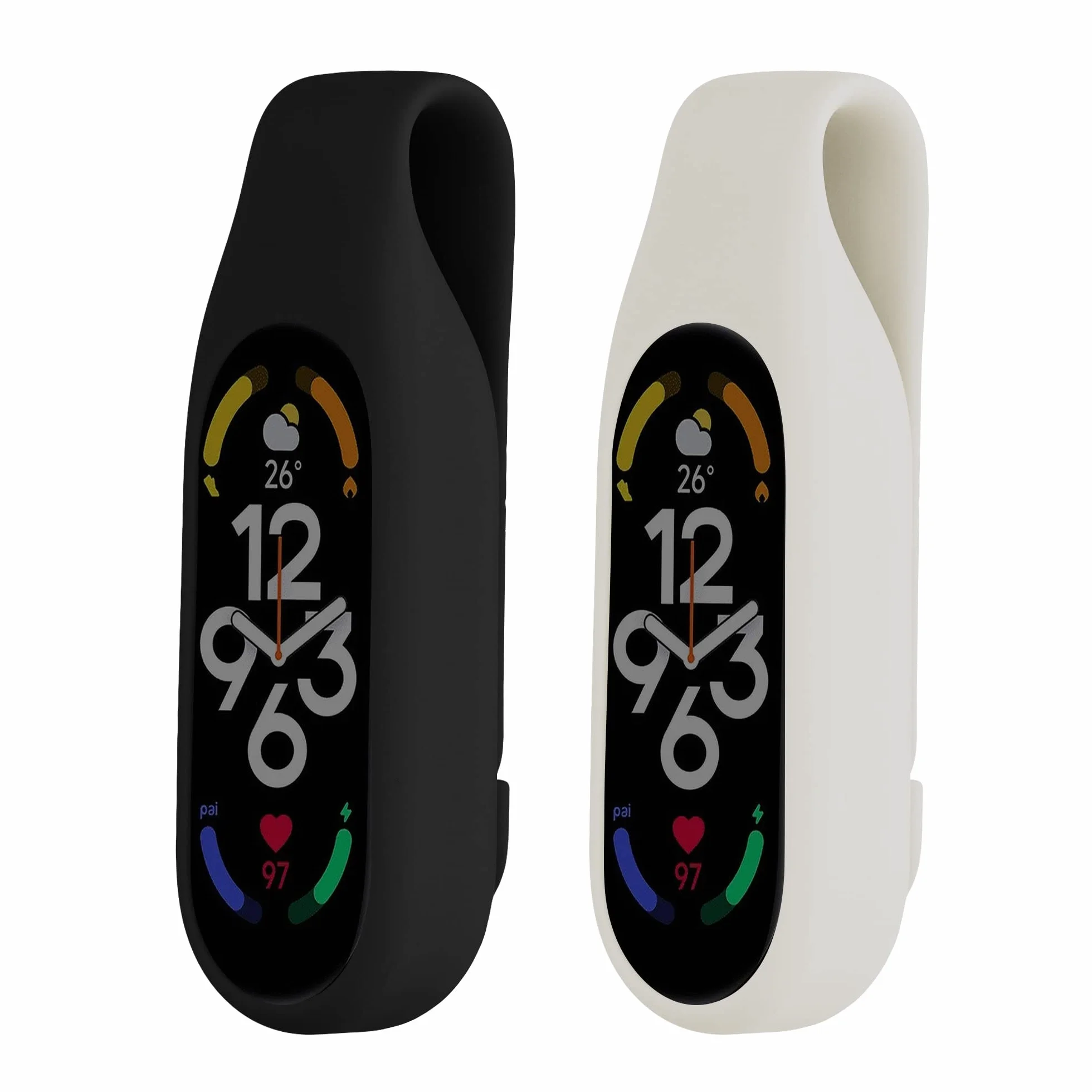 kwmobile Silikonowy Uchwyt na Klips Kompatybilny z Xiaomi Mi Band 7/6/5/4 - Fitness Tracker