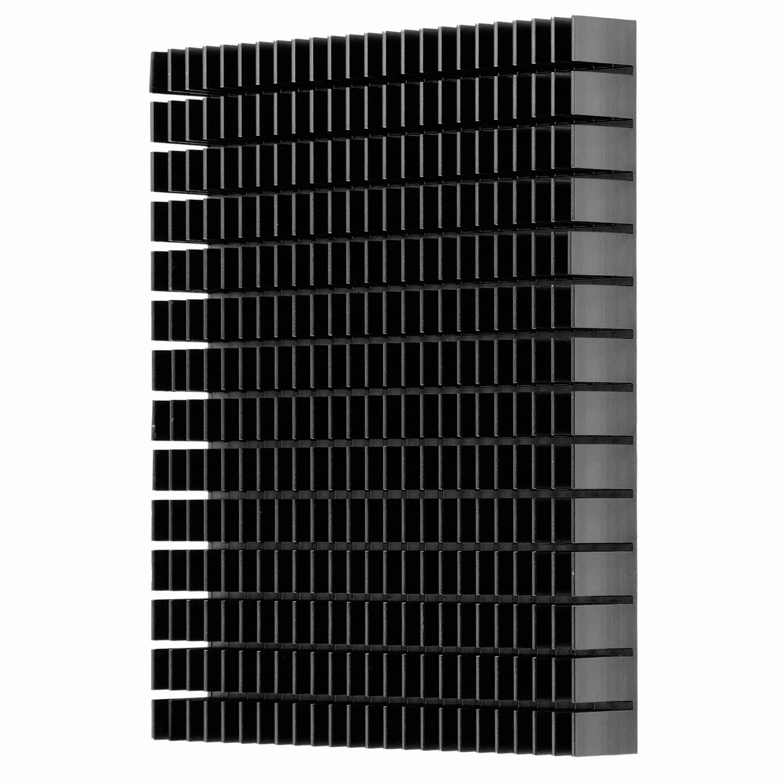 Radiator Aluminiowy Radiator Chłodnica Aluminiowa Radiator Chłodzący 150X120X20Mm dla Wzmacniacza Procesora Radiator Chłodzący Pcb (BLACK)
