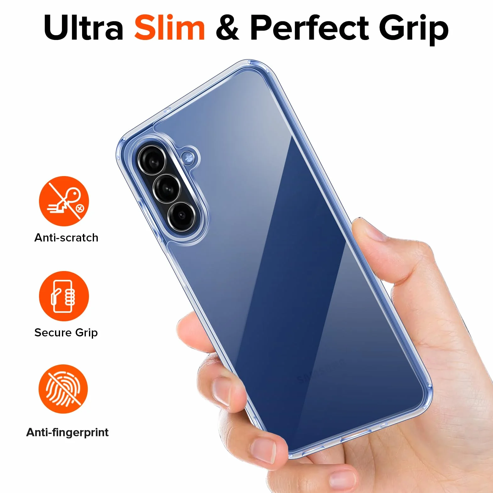 iVoler Przezroczyste, zapobiegające żółknięciu etui do Samsung Galaxy A17 4G / 5G z 2 sztukami szkła hartowanego, [Odporny na wstrząsy klasy wojskowej] HD przezroczysta cienka obudowa odporna na