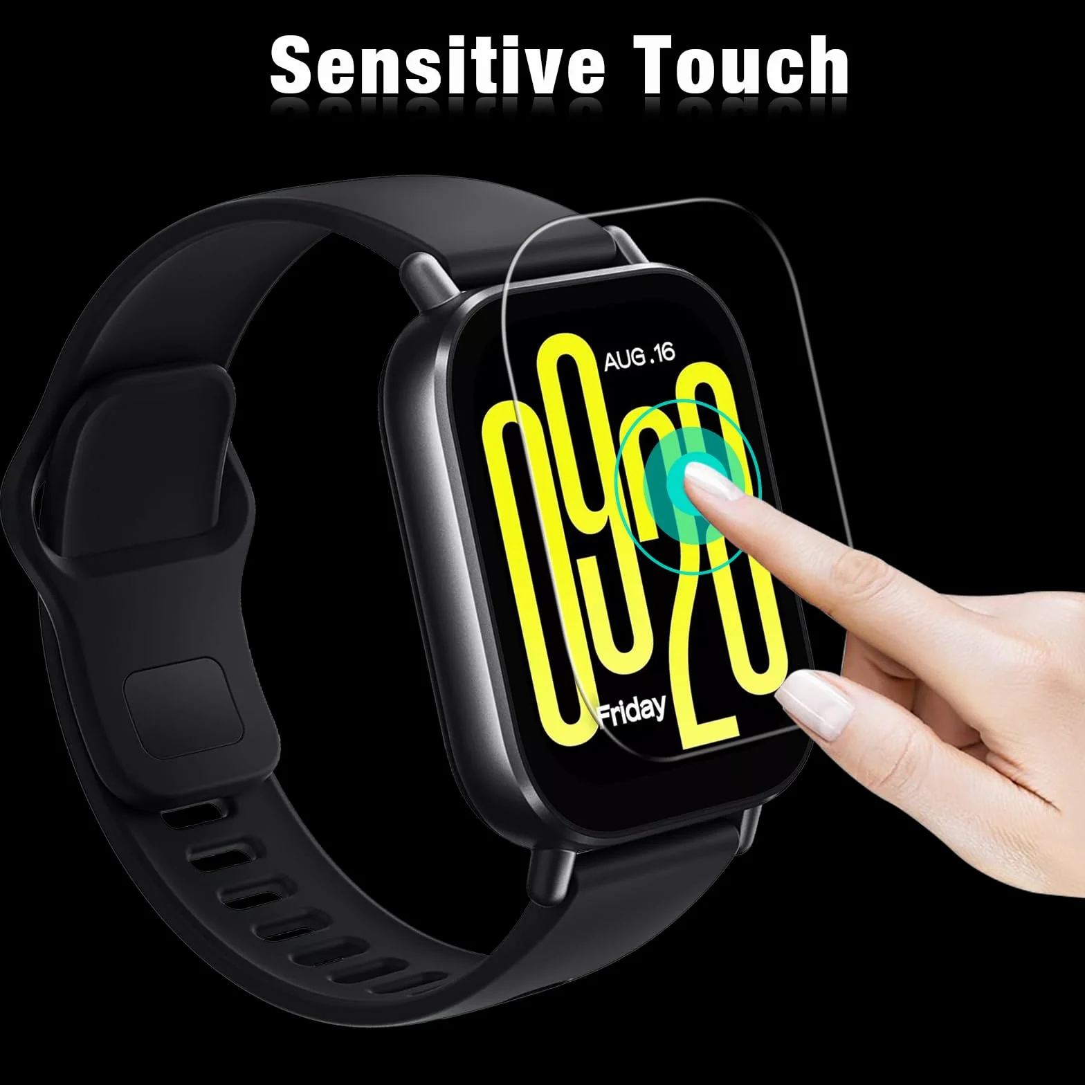 iVoler 4 sztuki szkła hartowanego do Xiaomi Redmi Watch 5 Active (nie dla Redmi Watch 5), ochrona ekranu, twardość 9H, odporność na odciski palców, wyraźny HD