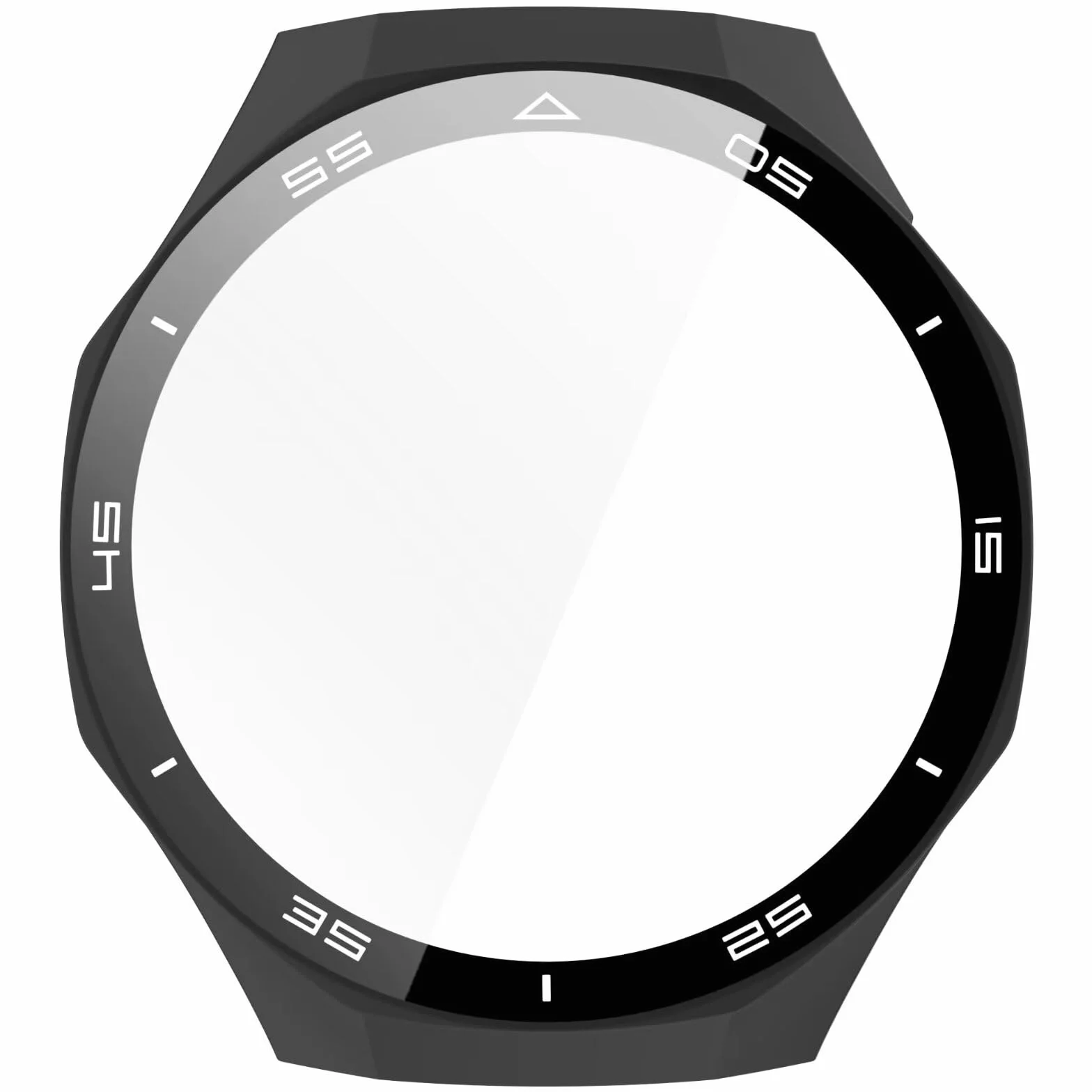 FTRONGRT Etui kompatybilne z Huawei Watch GT 5 Pro 46 mm, PC + folia hartowana, ze skalą, odporne na zarysowania, kompleksowe etui do zegarka Huawei Watch GT 5 Pro 46 mm, czarne