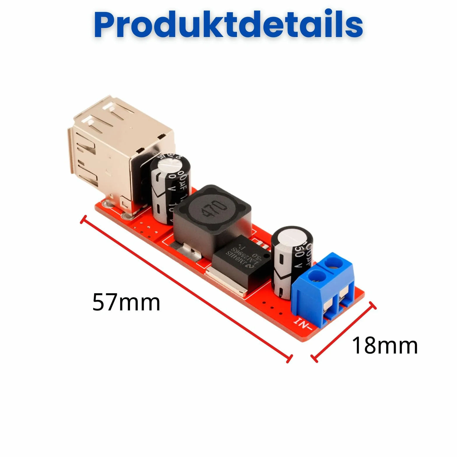 Podwójny konwerter USB DC-DC Step Down Converter 6 V-40 V do 5 V 3 A Buck Buck Power Supply Module (3 sztuki)