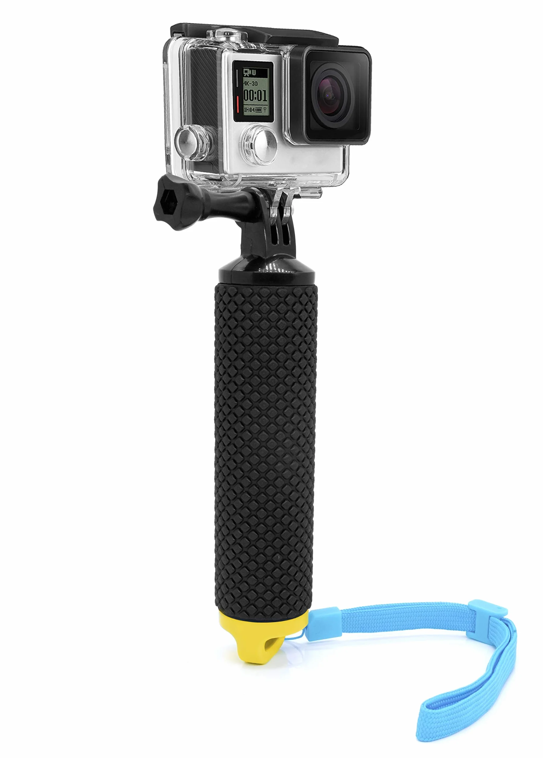 MyGadget Pływający uchwyt wodoodporny słupek pływakowy antypoślizgową rączką kompatybilny GoPro Hero 10 9 8 7 Xiaomi Yi Insta360 żółty