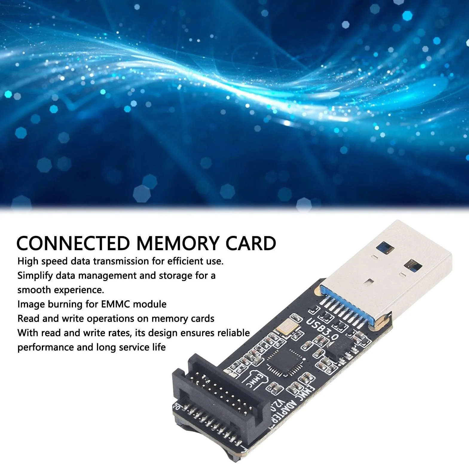 Marhynchus MKS EMMC Adapter V2 USB3.0 Czytnik Kart z Interfejsem o Wysokiej Prędkości, Wydajna Transmisja Danych dla Kart Pamięci, Przenośna Konstrukcja