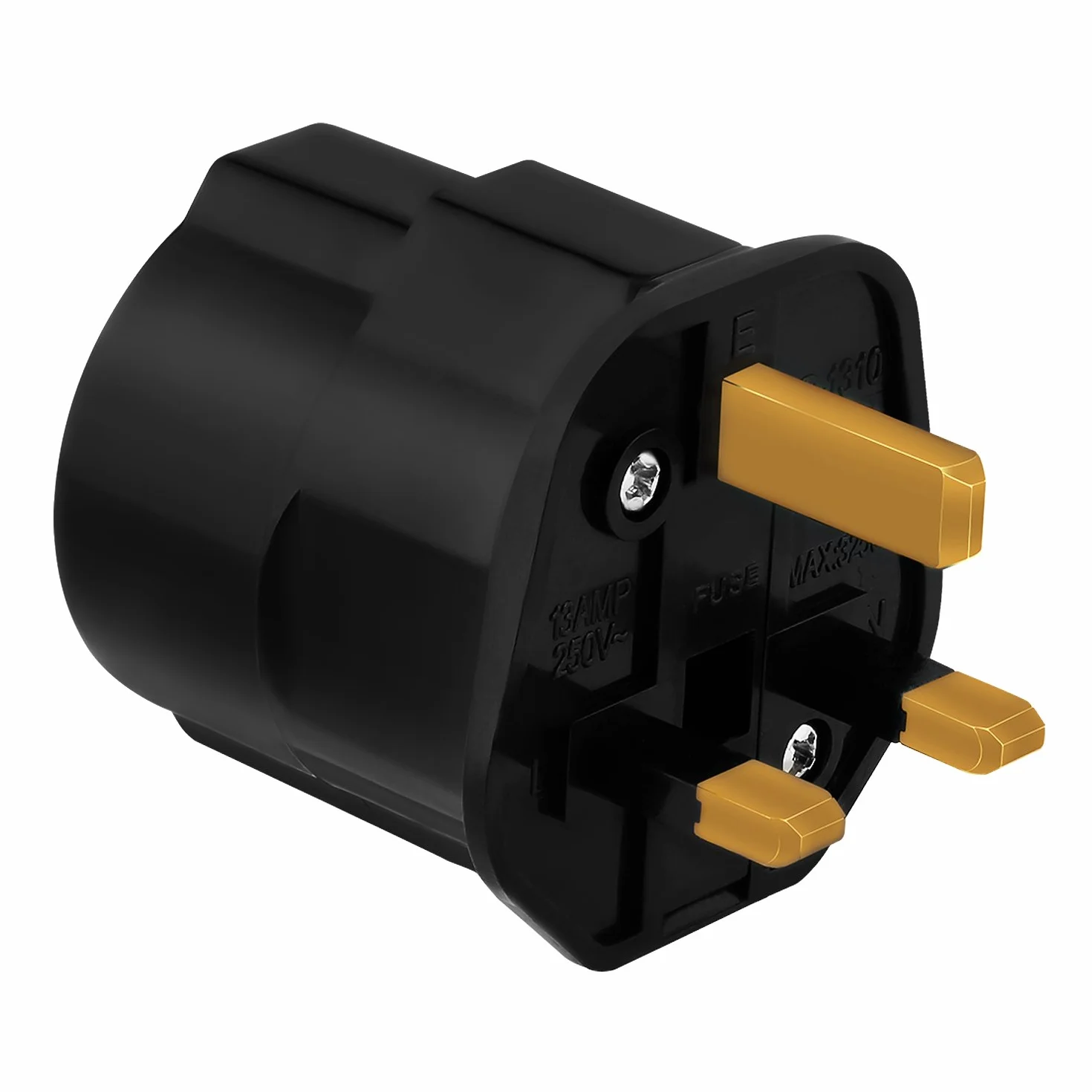 Incutex 6x Adapter Podróżny EU do UK – Schuko 2-Pin na 3-Pin UK – Kompaktowa Przejściówka do Wielkiej Brytanii, Irlandii, Dubaju, Singapuru, Hongkongu – Czarny