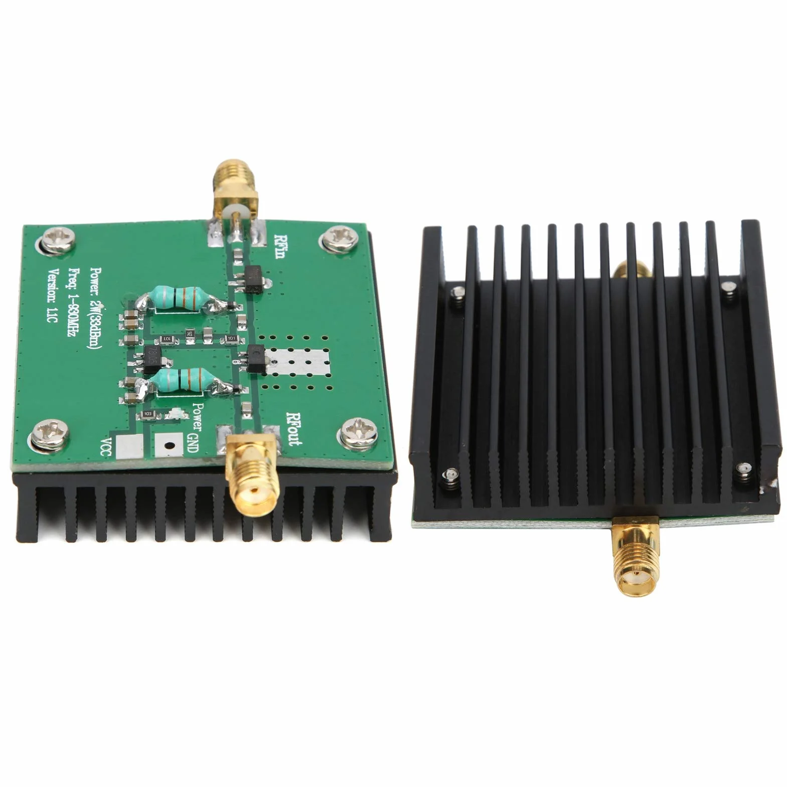 Wzmacniacz RF o Bardzo Niskim Poziomie Szumów 1-930 Mhz, Wzmacniacz LNA o Zmiennym Wysokim Wzmocnieniu 3dB, Układ Wzmacniacza Szerokopasmowego z Radiatorem do Długiego Biegu