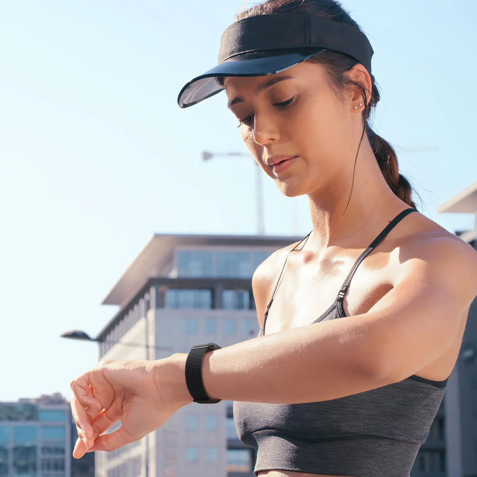 AMSKY Nylonowy, sportowy pasek typu loop do zegarka Apple Watch serii 10, 9, 8, 7, 6, 5, 4, 3, 2, 1, SE, Ultra (40/42/46/44/45/41/38/49 mm), oryginalny design do iWatch, dla kobiet i mężczyzn