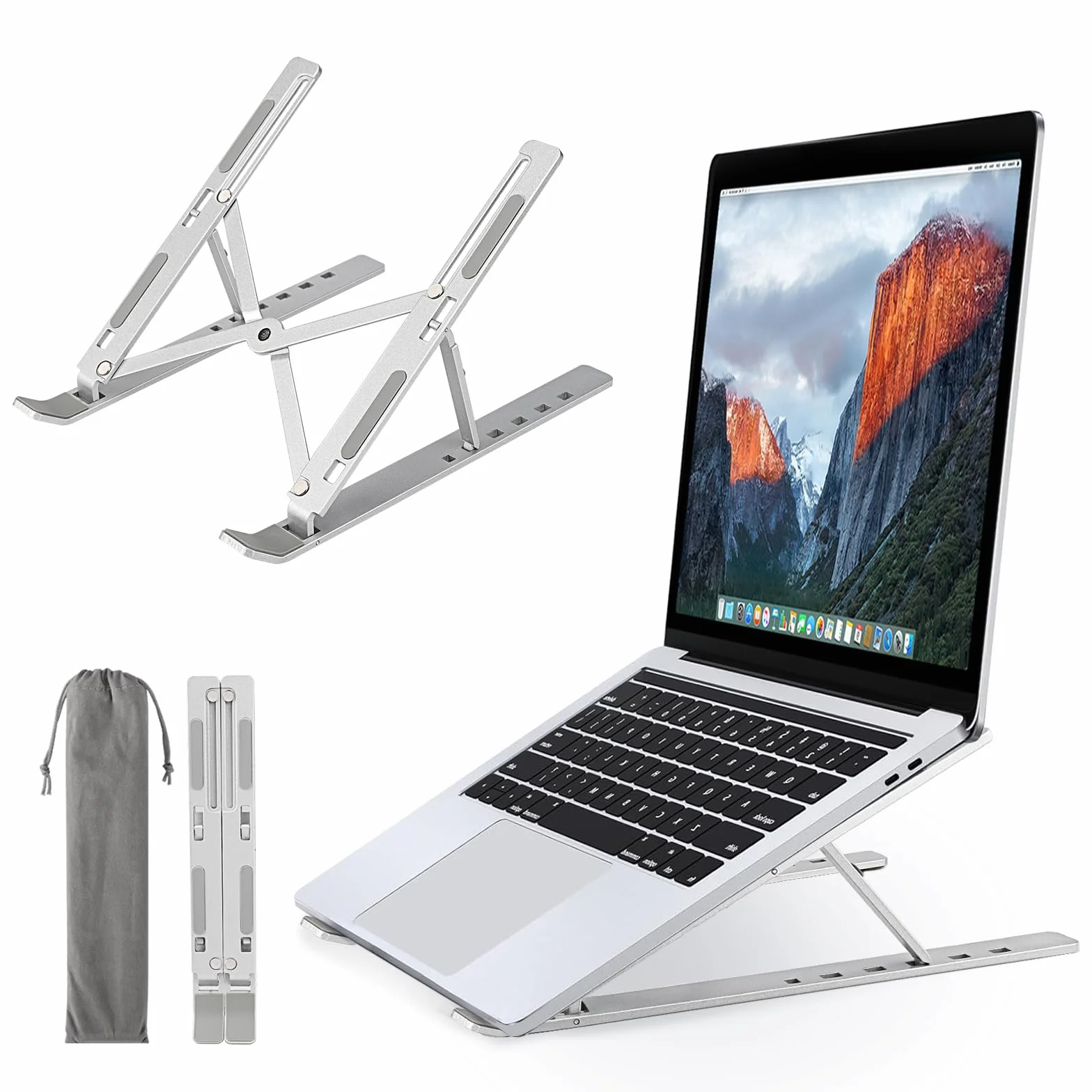 Stojak na Laptopa,Podstawka do Laptopa,Przenośne Stojaki na Laptopa 10-18”,Stojaki na Laptopa,Podstawka Pod Laptopa, Laptop Stand,Regulowana Podstawka Pod Notebooka (szary)