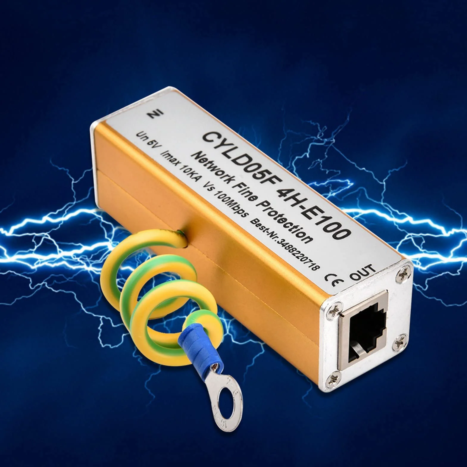 Adapter RJ45 RJ11 Sieć Ethernet Ochronnik Przeciwprzepięciowy 5 V Wielopoziomowy