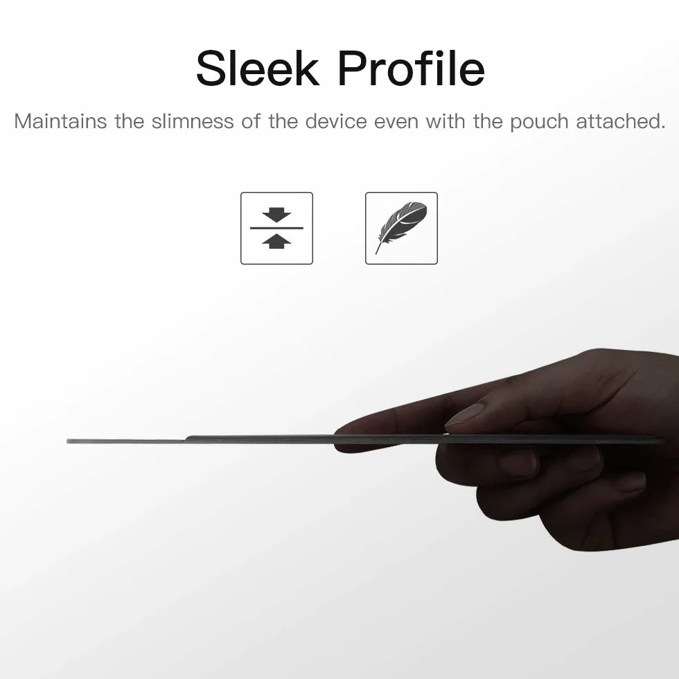 Moko Pencil Holder Sticker Fit Apple Pencil Pro, Apple Pencil (USB-C), Apple Pencil 1st/2nd Generation, Elastic Pencil Pocket Pouch Adhesive Sleeve Attached to iPad Case for Stylus Pens, Black