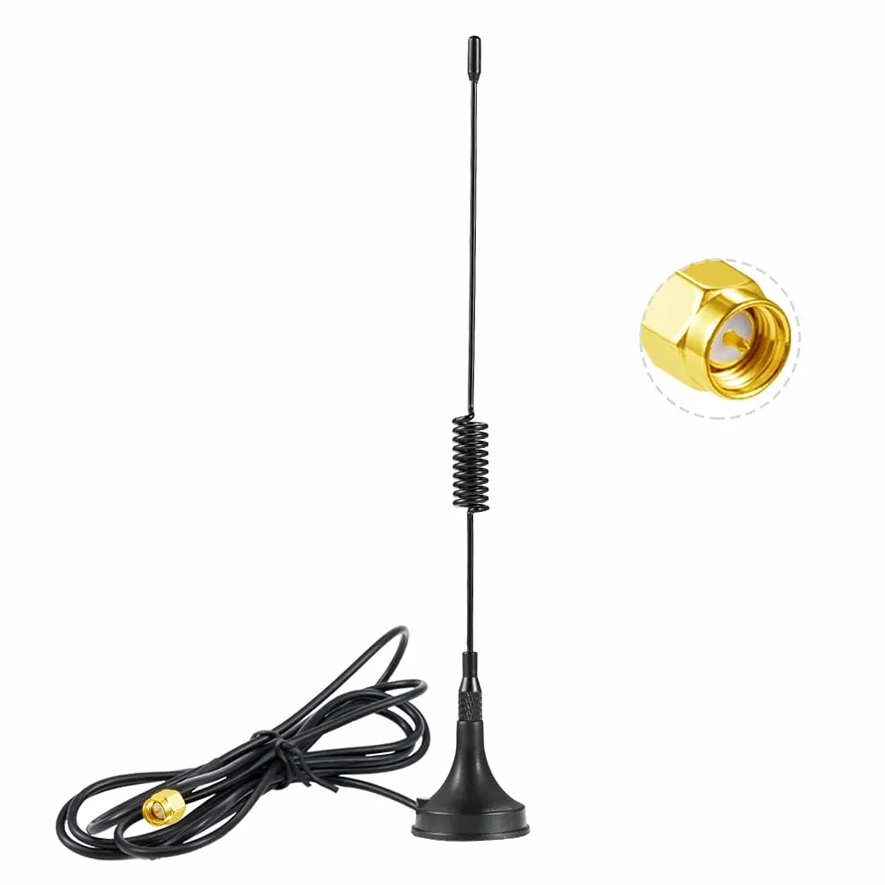 Vecys 868 MHz Antena GSM 3dBi SMA Przedłużacz Anteny 3M RG174 Kabel Magnetyczna Podstawa SMA Męski Adapter Kompatybilny z CCU3 CCU2 HM MOD RPI PCB kit ELV kit Raspberry Matic