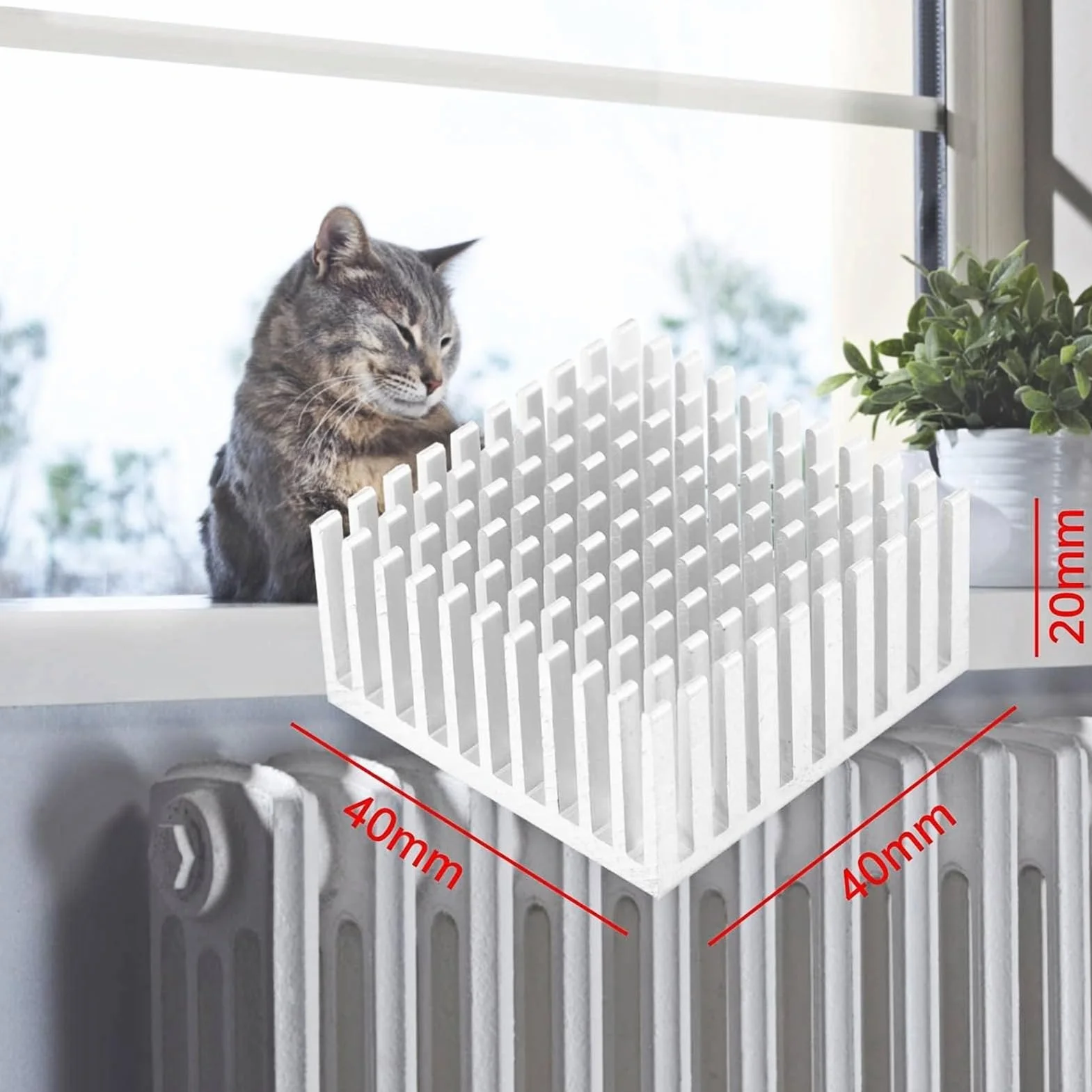 Radiatory aluminiowe 40 x 20 x 40 mm chłodzące do tranzystora LED o dużej mocy