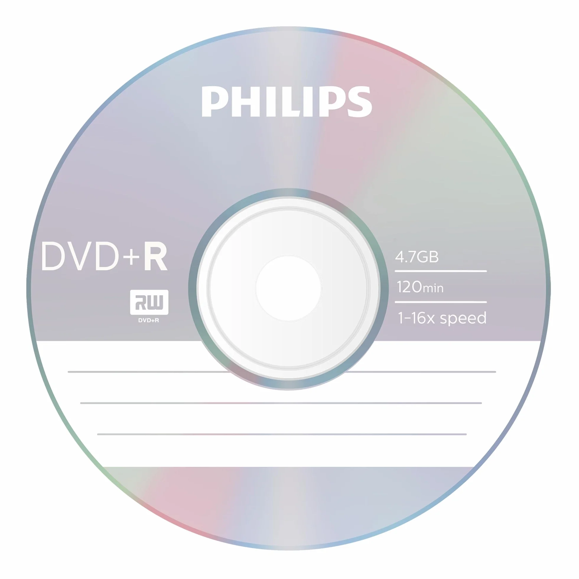 Philips DVD+R nośniki o wysokiej prędkości High-speed (4,7 GB / 120 minut wideo, 1-16x prędkość, wrzeciona 10 szt.)