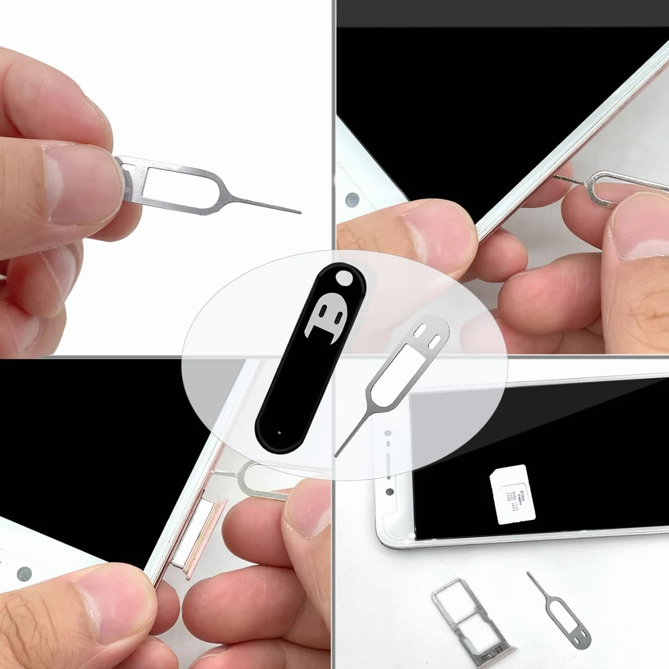 Narzędzie do usuwania karty SIM, otwieracz tacki SIM, kompatybilny z iPhone, Apple, iPad, HTC, Samsung, Galaxy, smartfonem