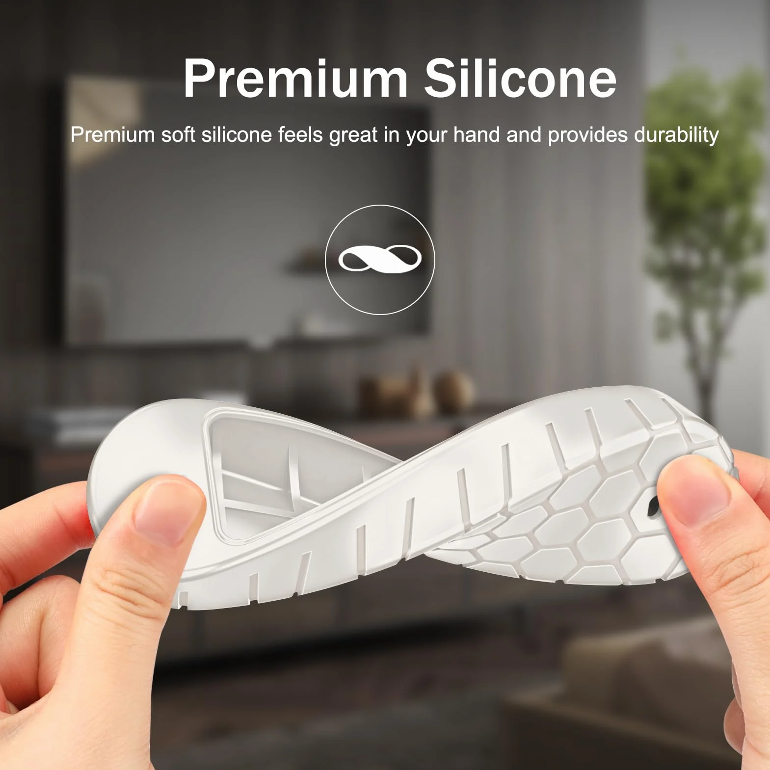 Fintie Etui na pilot zdalnego sterowania do Google TV Streamer (4K) Voice Search Remote 2024 - [seria ula] lekkie, antypoślizgowe, odporne na uderzenia silikonowe etui ochronne, cienkie etui, białe