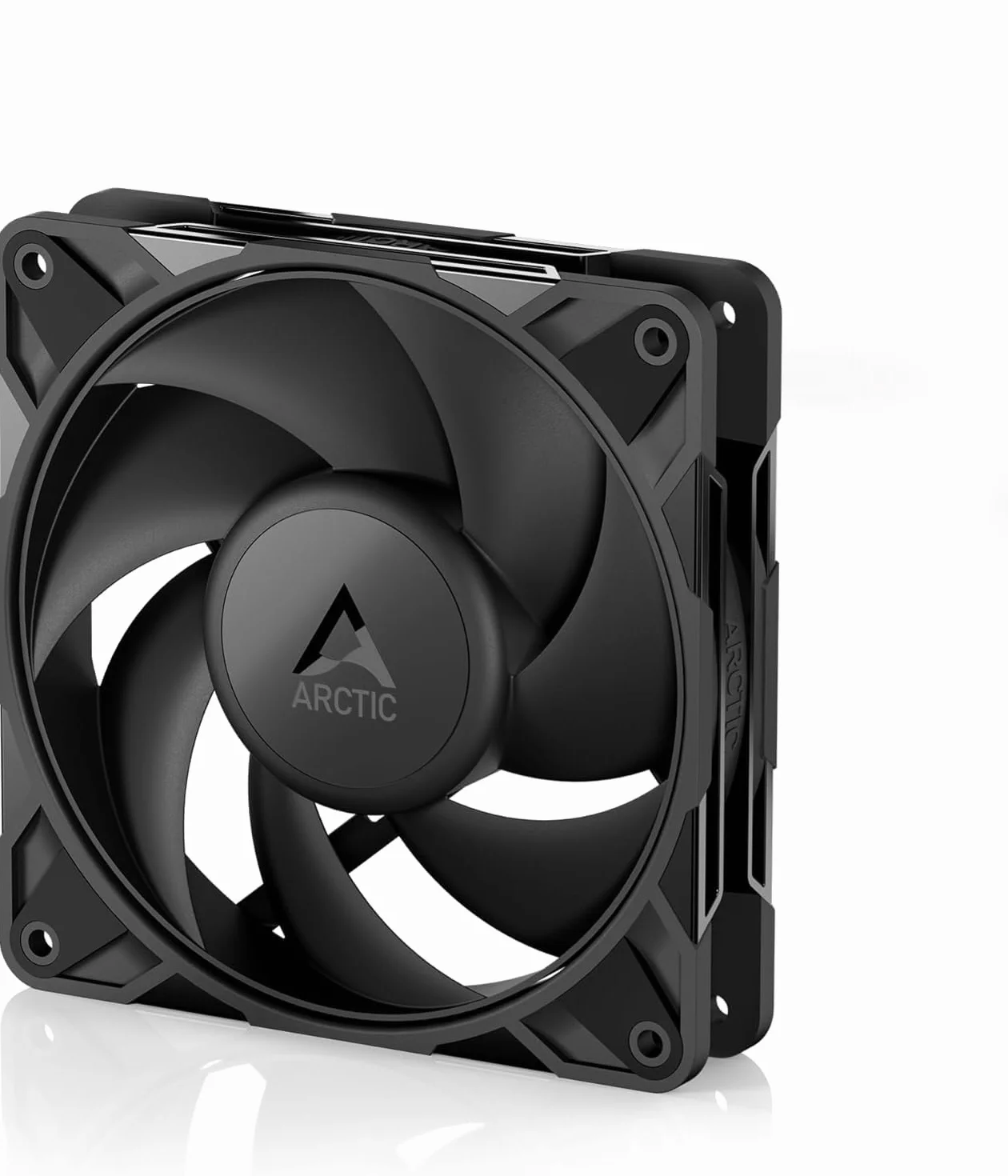ARCTIC P12 Pro PST LN - Cichy wentylator klasy premium, wentylator PWM 120 mm z rozdzielaczem Y, 450-2000 rpm, 0 rpm <5% PWM, łożysko dynamiczne płynowe, 4-pinowy - czarny